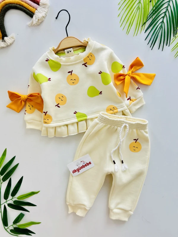 Kolları Fiyonklu Premium 3 İp Şardonlu Kalite Kışlık Takım