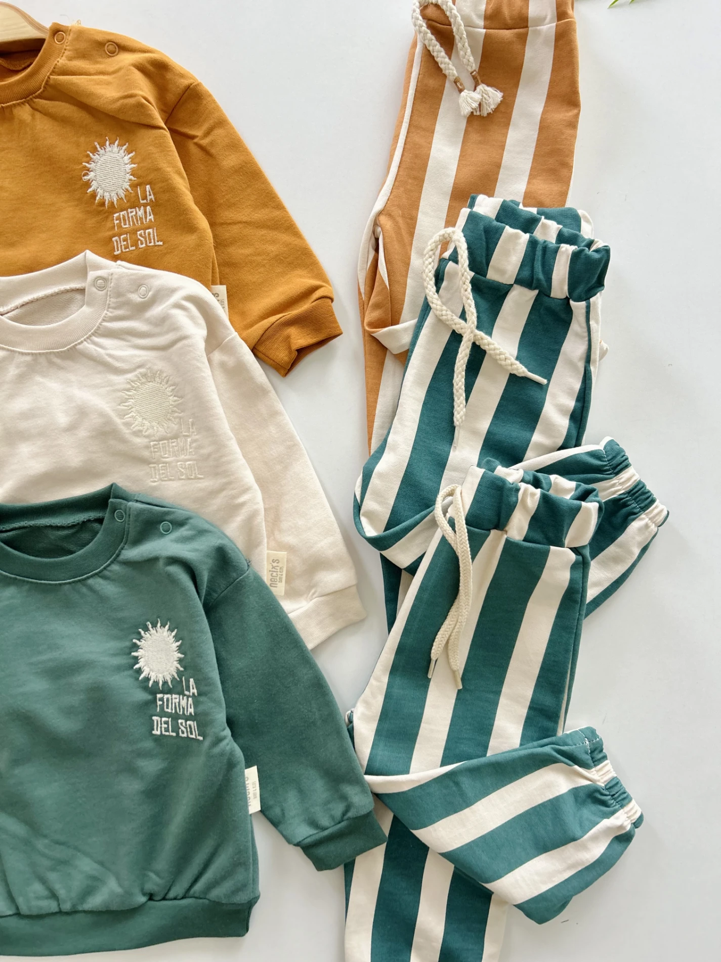 Güneş Baskılı %100 Pamuk Çizgili 2’li Takım