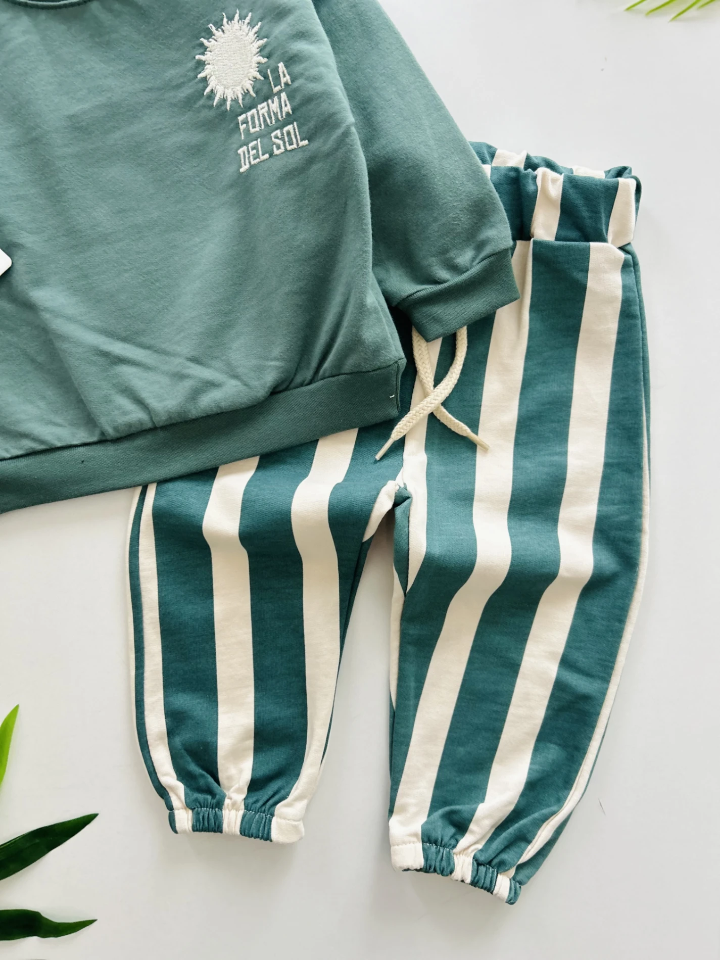 Güneş Baskılı %100 Pamuk Çizgili 2’li Takım