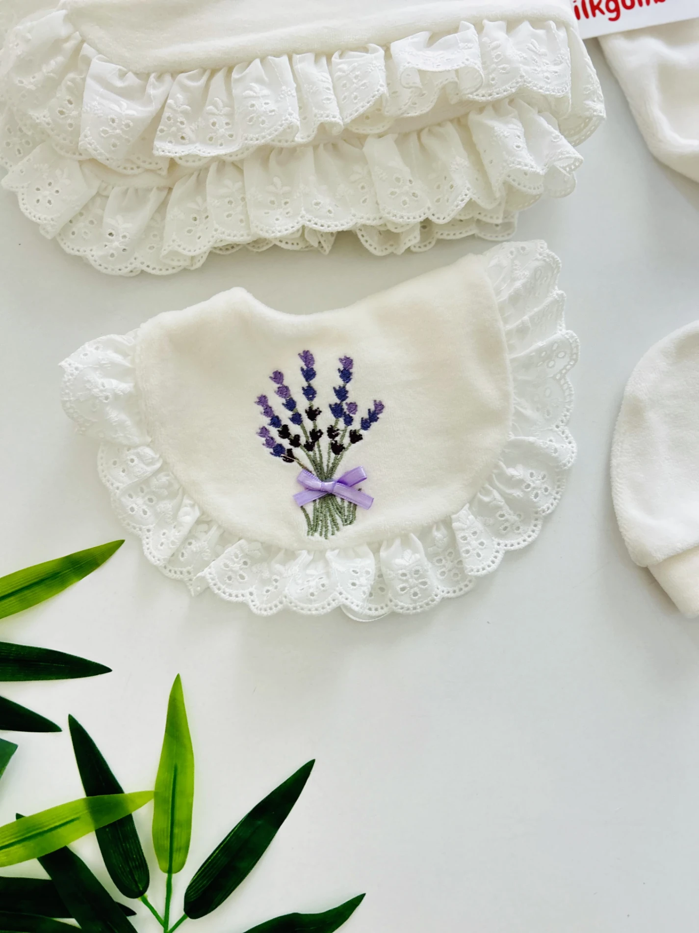 Lavanta Kadife Kumaş Premium Kalite Yenidoğan Set