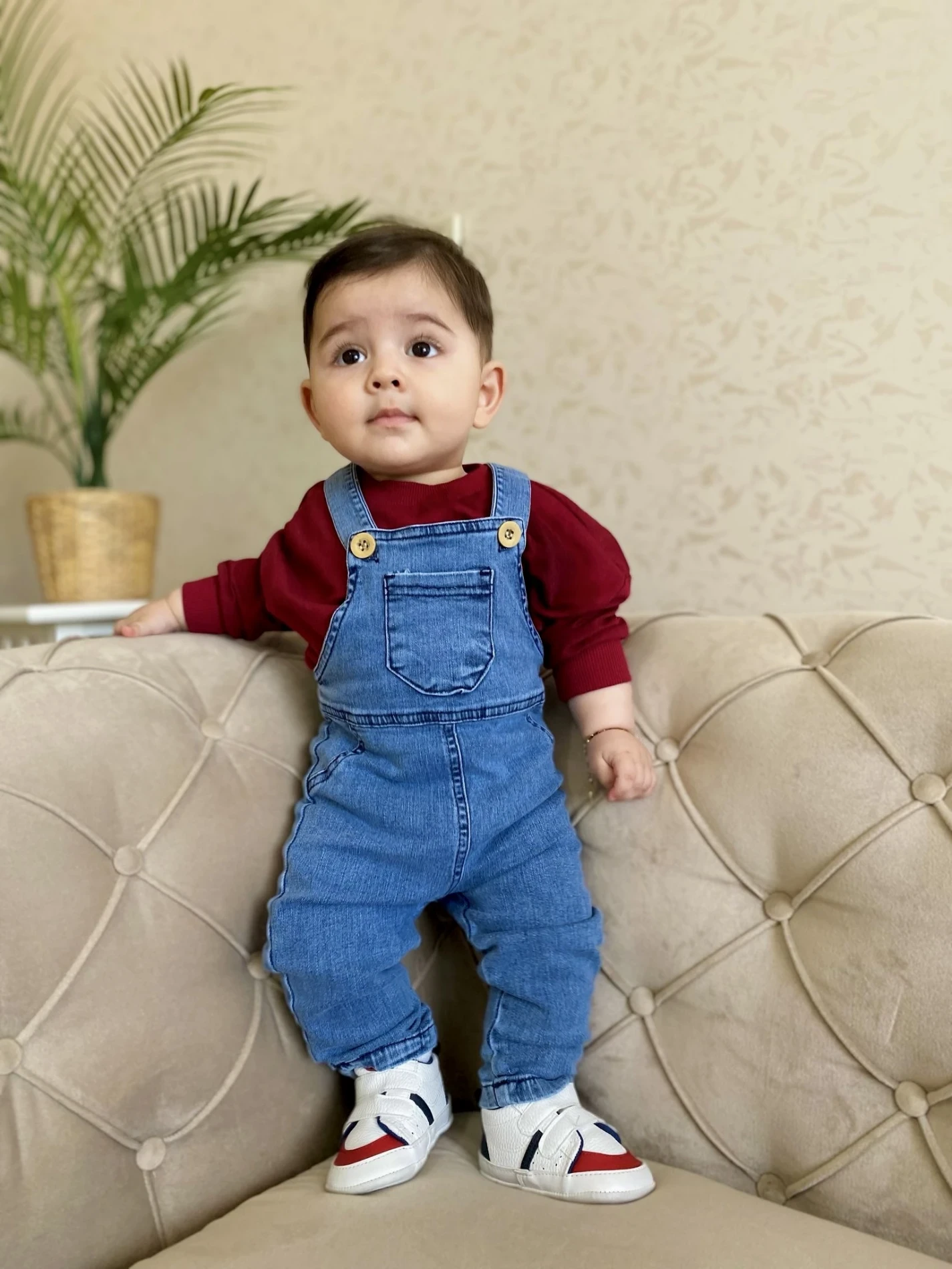 Likralı Yumuşacık Denim Esnek Kot Salopetli Sweatli 2’li Cool Unisex Takım