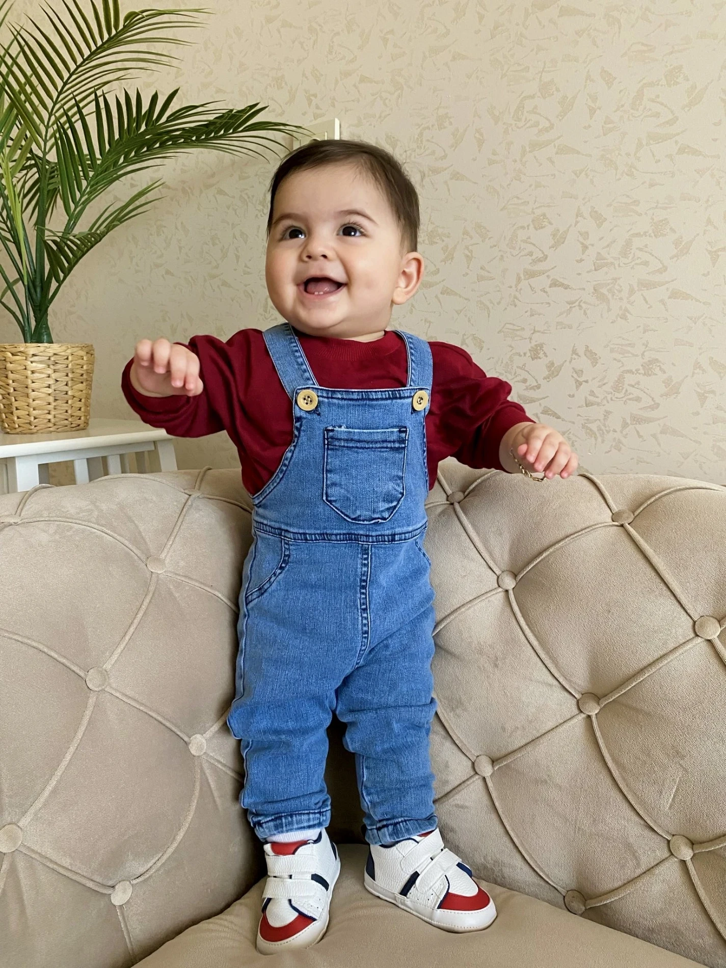 Likralı Yumuşacık Denim Esnek Kot Salopetli Sweatli 2’li Cool Unisex Takım