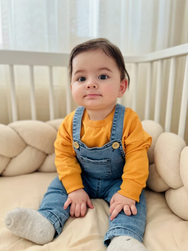 Likralı Yumuşacık Denim Esnek Kot Salopetli Sweatli 2’li Cool Unisex Takım