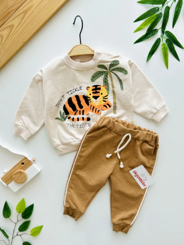 Tiger Safari Temalı Premium Kalite 2’li Takım