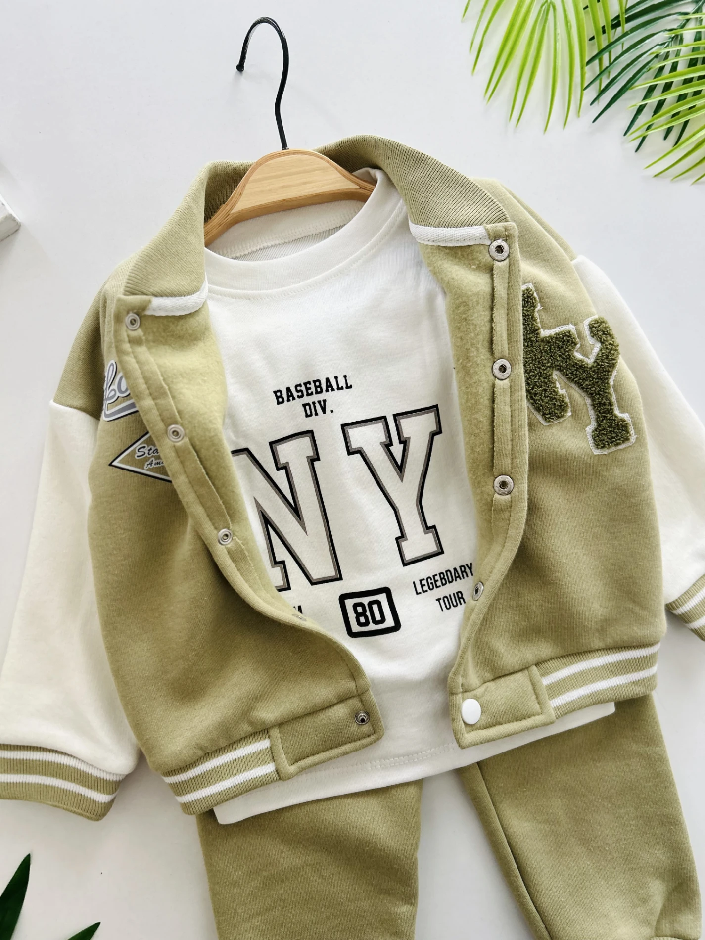 NY Nakışlı Premium Kalite 3 İp Şardonlu Kışlık 3’lü Takım