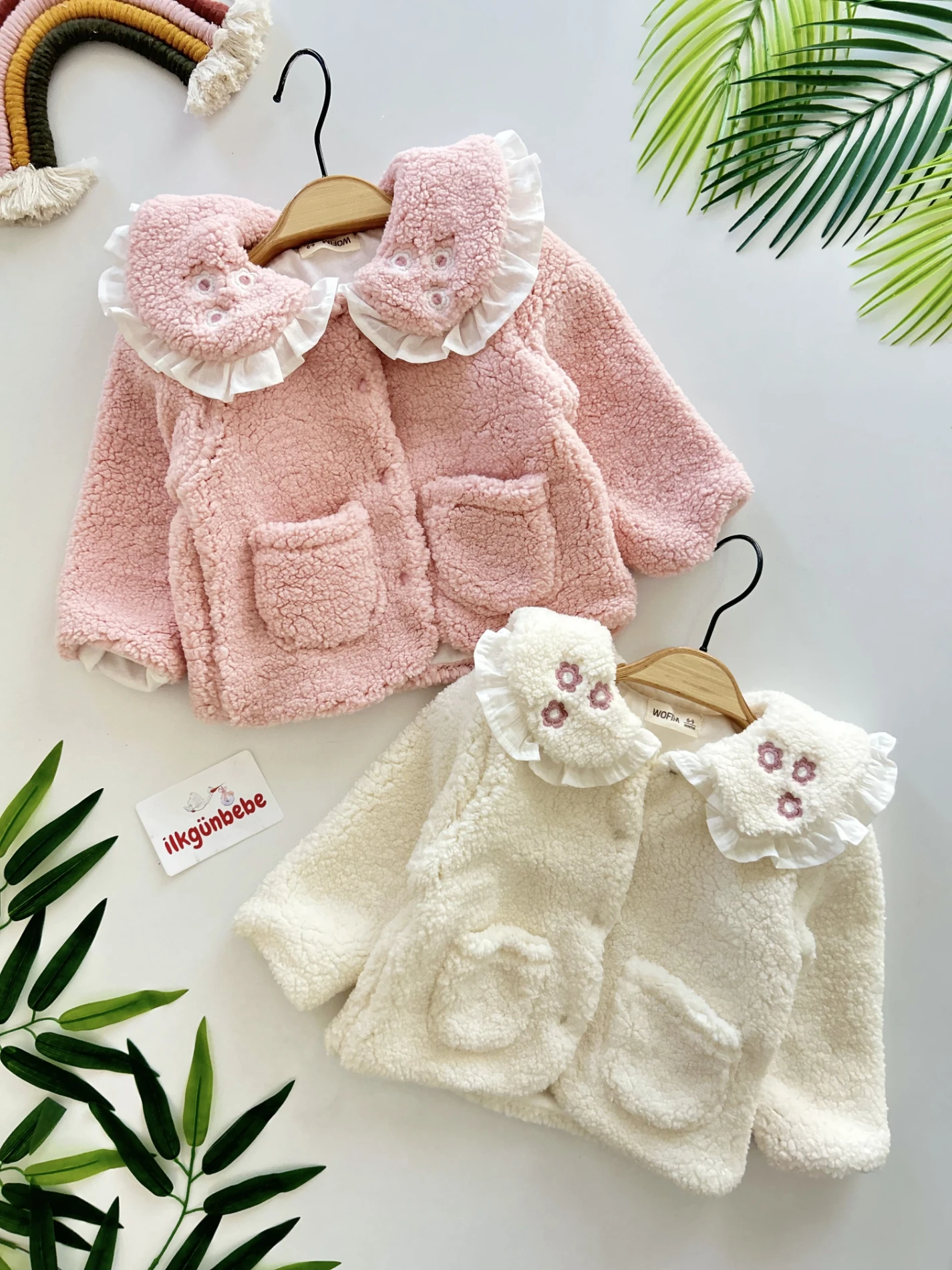 Çiçek Yaka Detaylı Astarlı Premium Kalite Mont