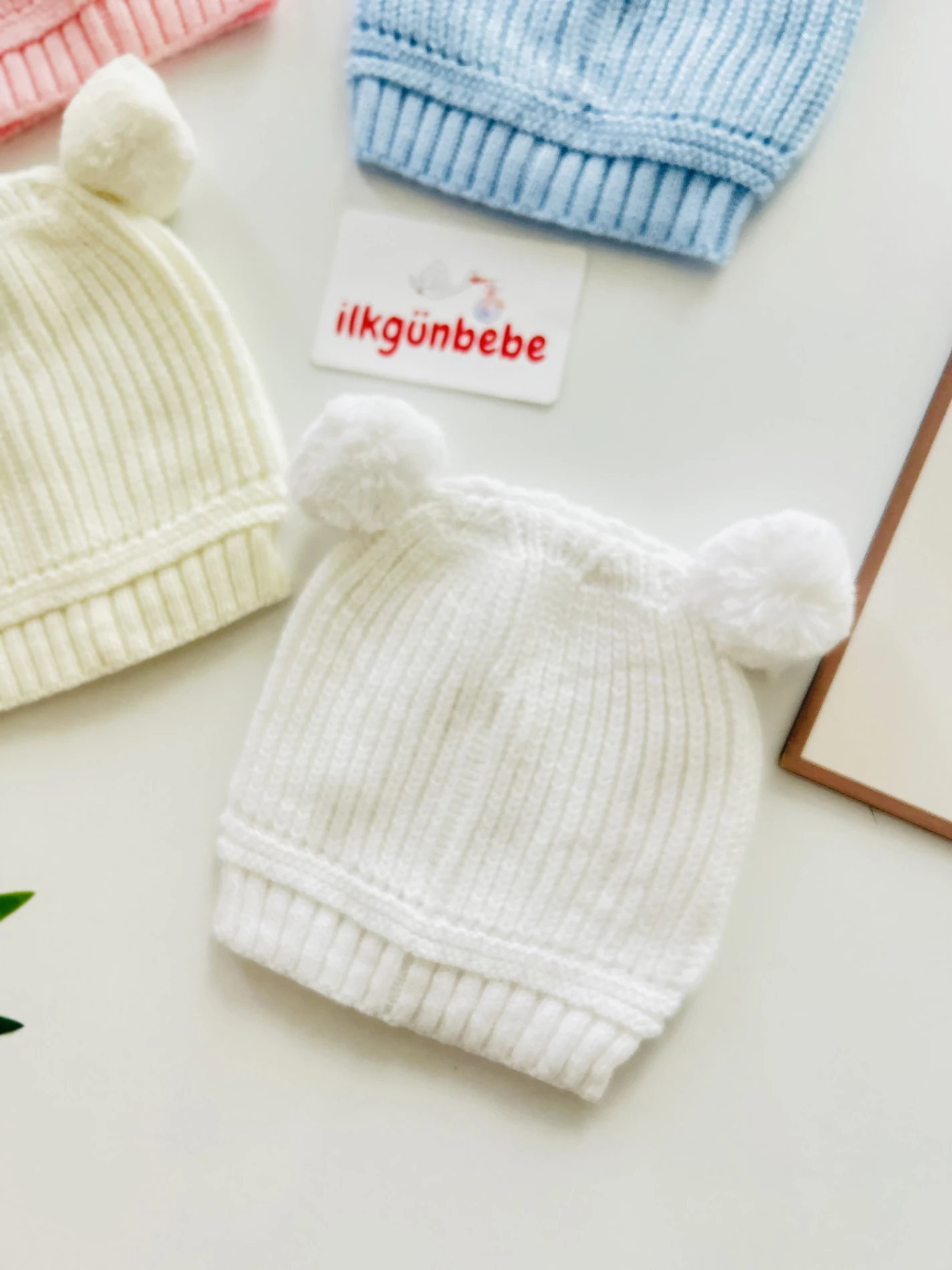 Ponpon Detaylı Örme Triko Unisex Bere