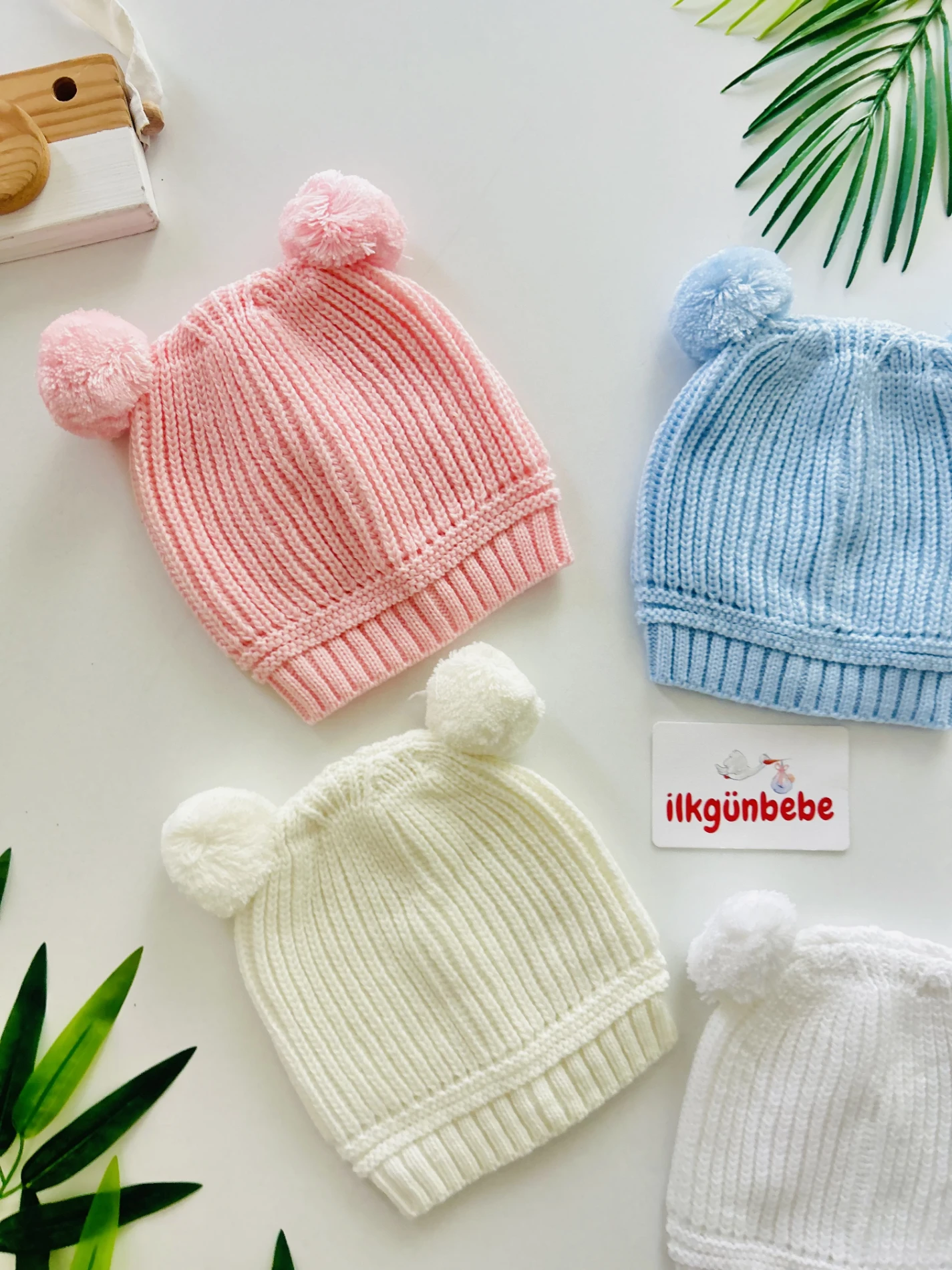 Ponpon Detaylı Örme Triko Unisex Bere