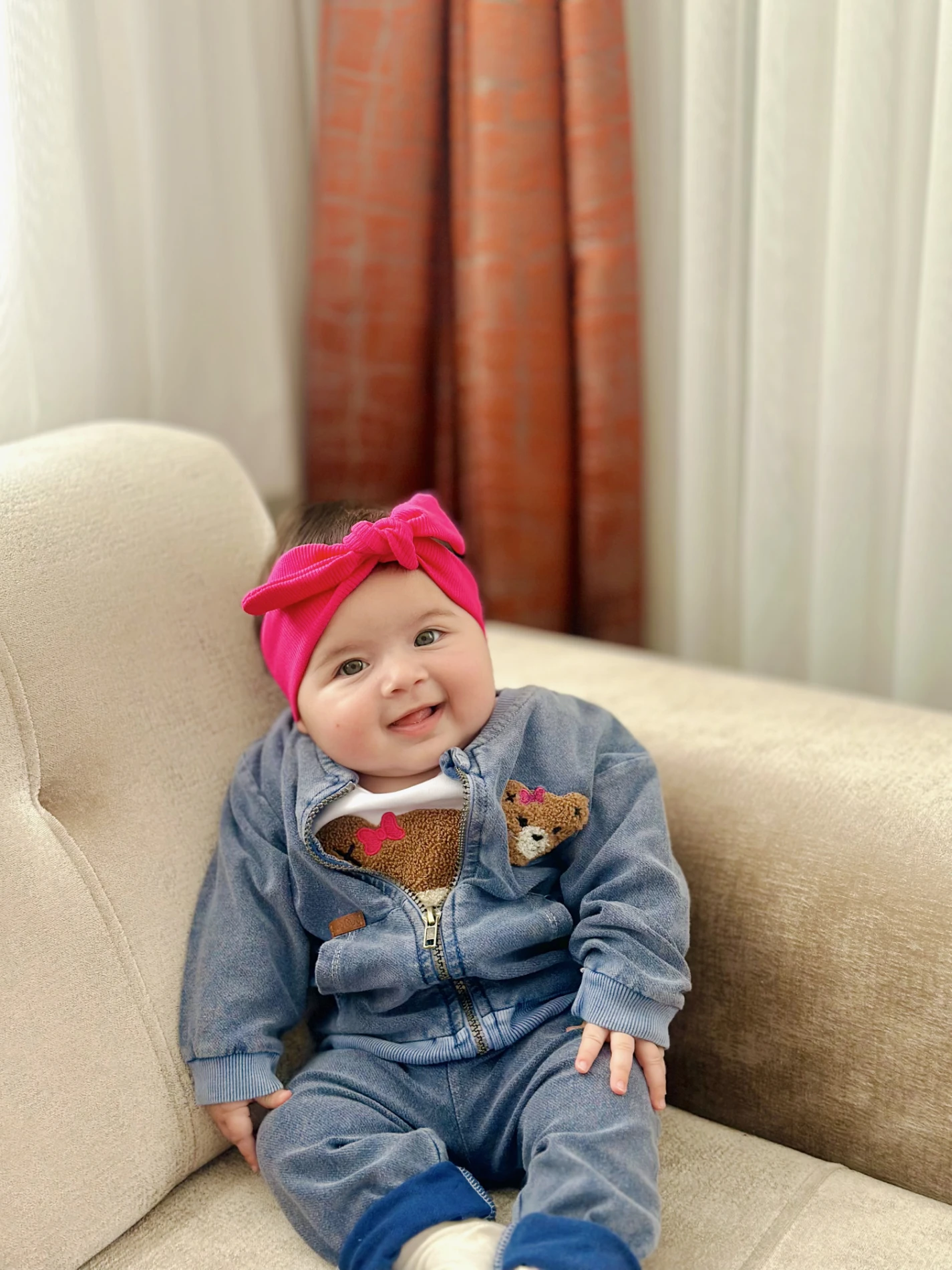 Teddy Nakışlı Kot Ceketli Premium Kalite 3’lü Takım