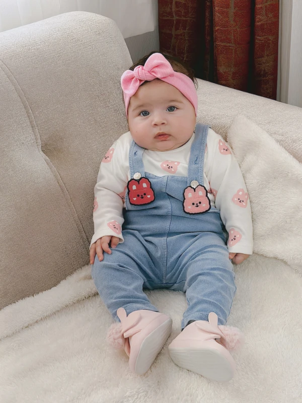 Sevimli Figür Desenli %100 Pamuk Likralı 2’li Takım