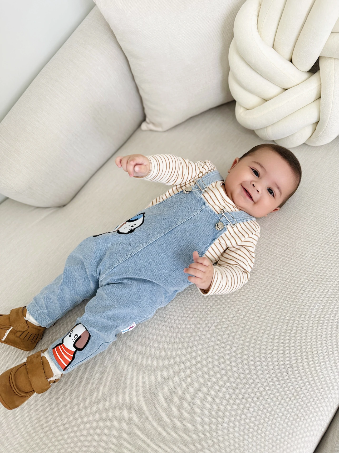 Cute Dog  Desenli %100 Pamuk Likralı Kot 2’li Takım