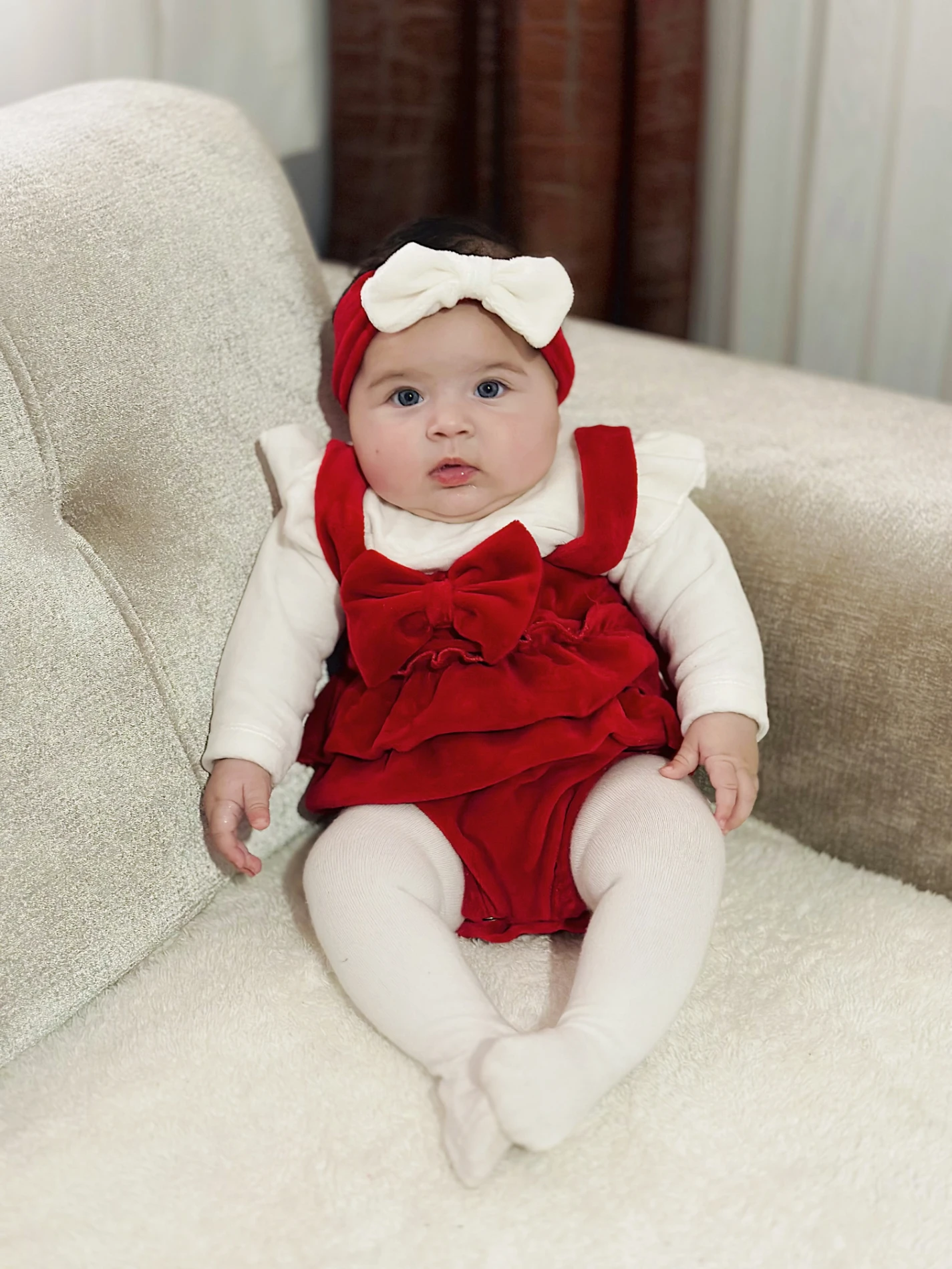 Fiyonklu Kadife Kumaş Bandana Elbise Set