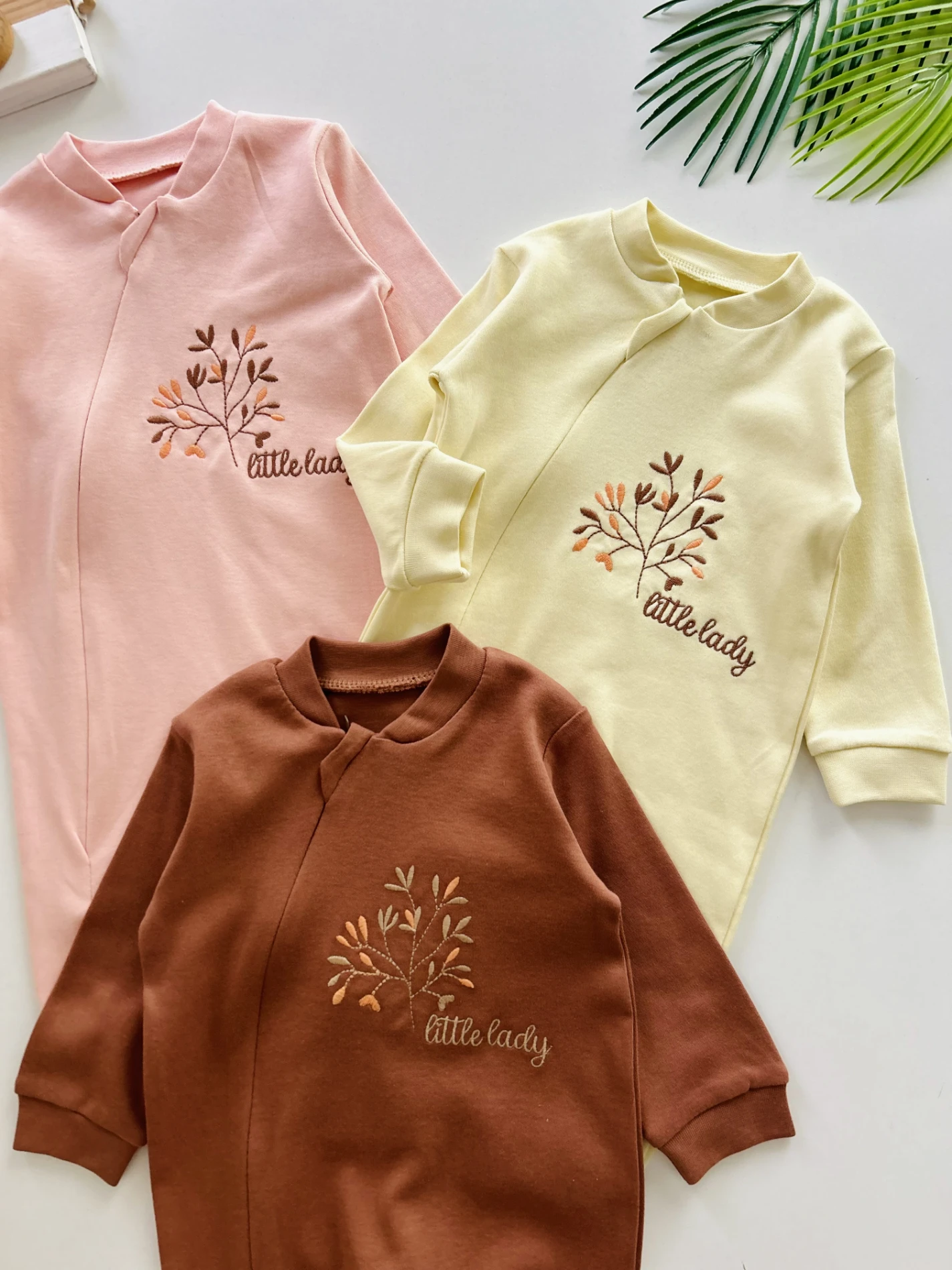 Little Lady %100 Pamuk Fermuarlı Tulum