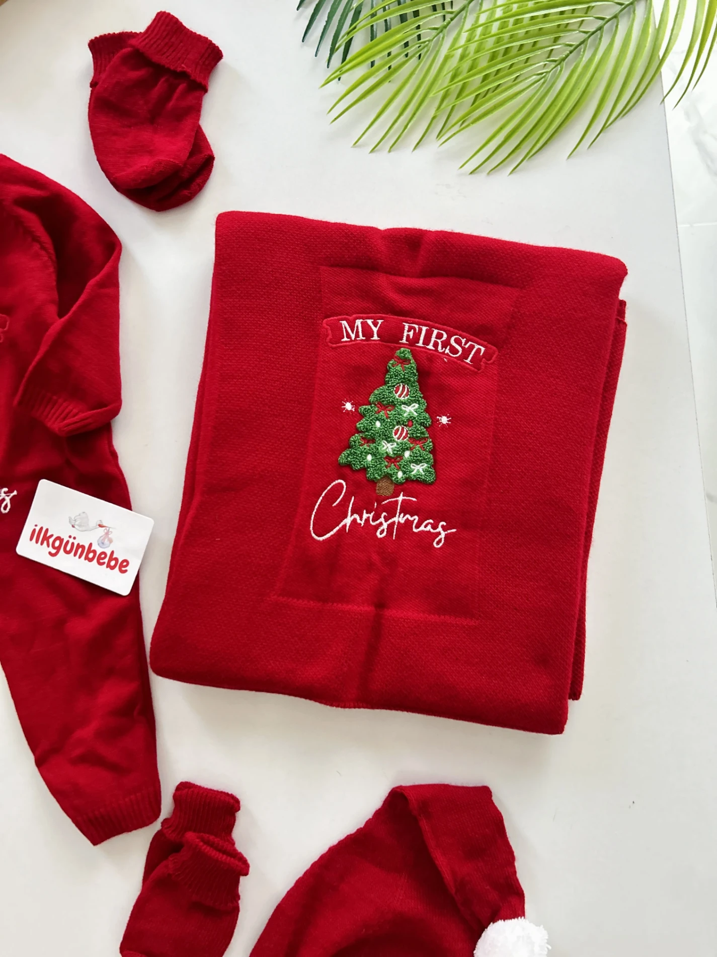 My First Christmas Triko Premium Kalite 5 Parça Yenidoğan Set