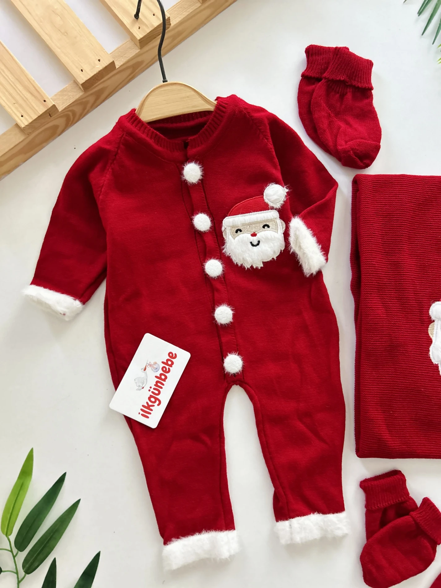 Noel Triko Premium Kalite 5 Parça Yenidoğan Set