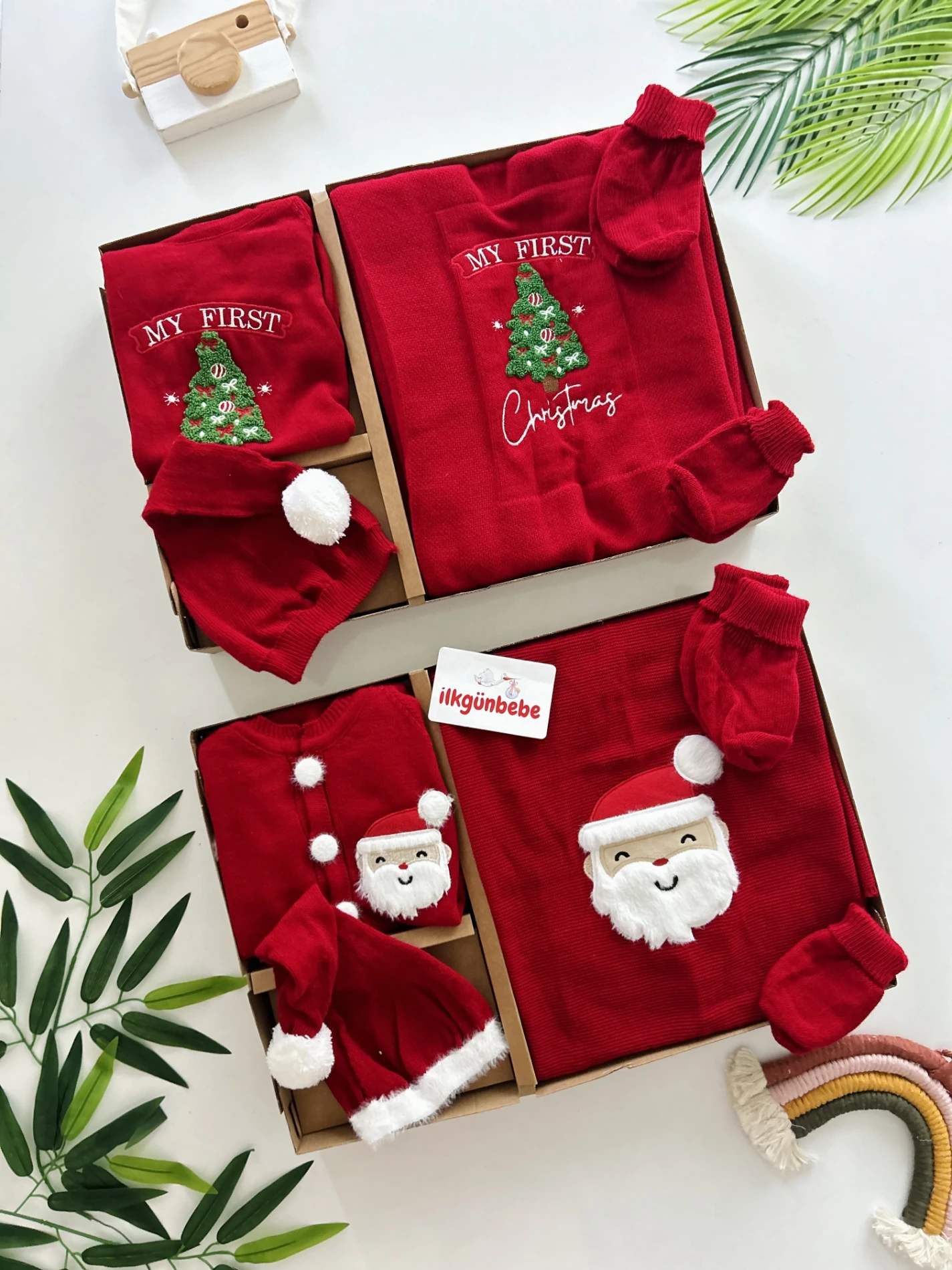 Noel Triko Premium Kalite 5 Parça Yenidoğan Set