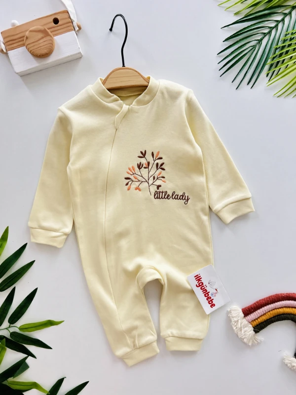 Little Lady %100 Pamuk Fermuarlı Tulum