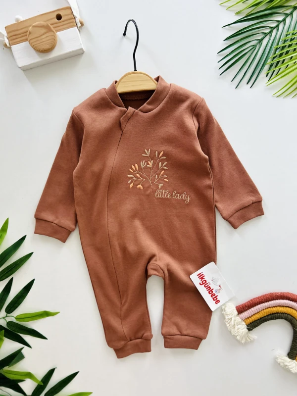 Little Lady %100 Pamuk Fermuarlı Tulum