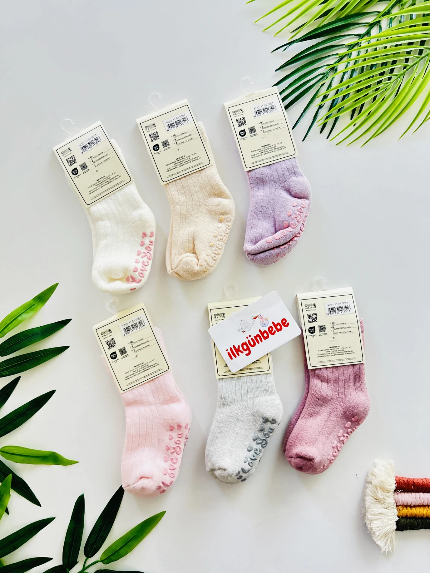 6’lı Kaydırmaz Havlu Çorap 0-2 yaş 