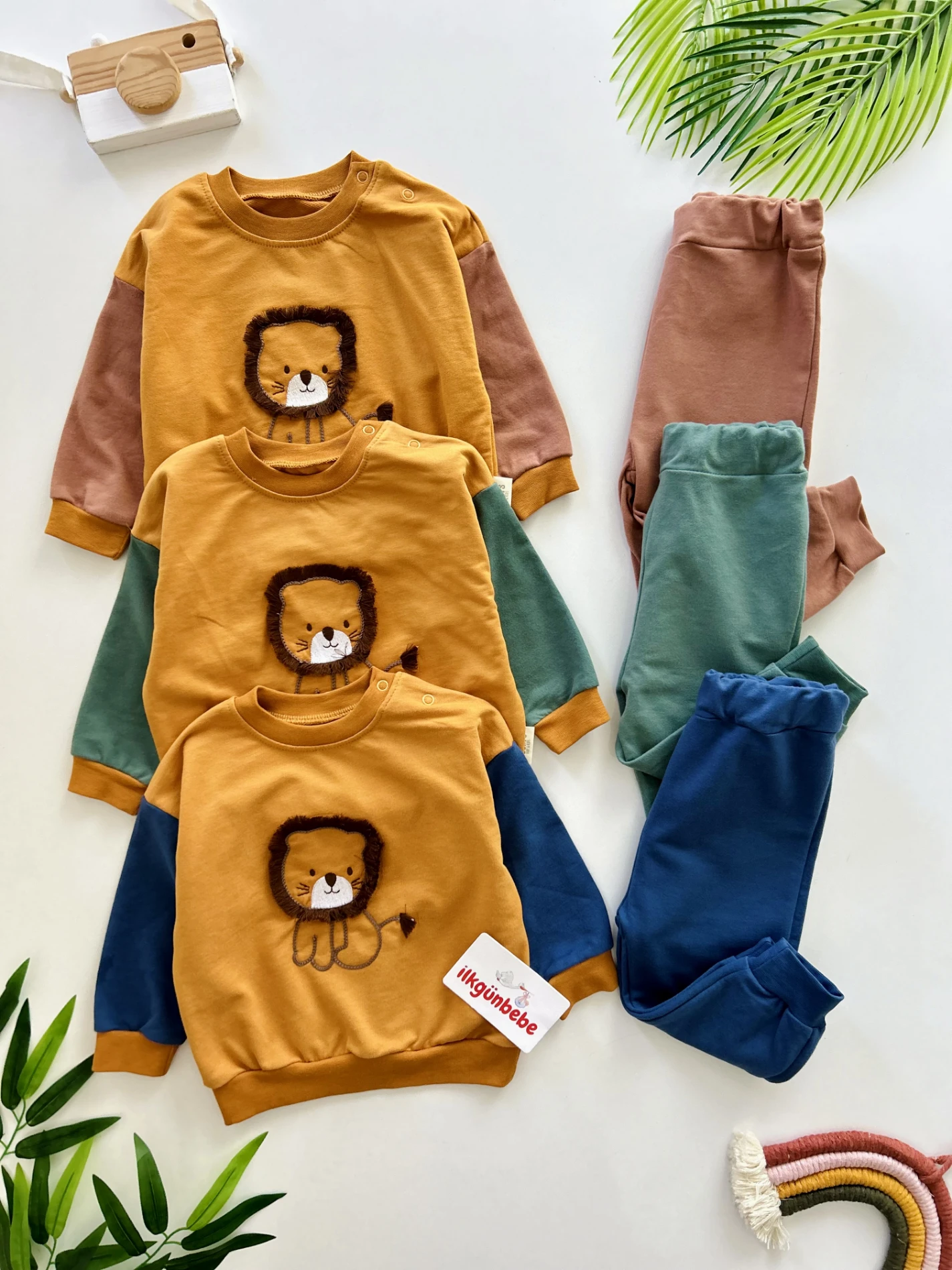 Aslan Temalı %100 Pamuk 2’li Takım 