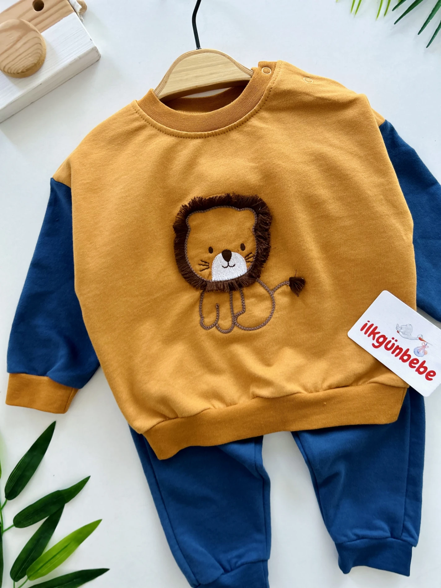 Aslan Temalı %100 Pamuk 2’li Takım 