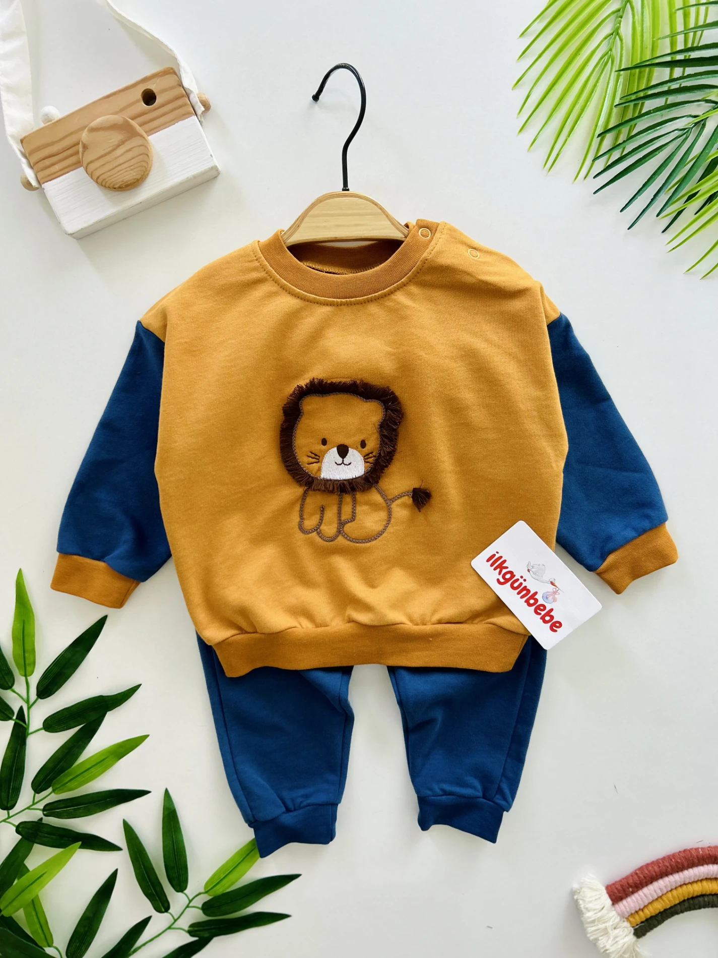 Aslan Temalı %100 Pamuk 2’li Takım 