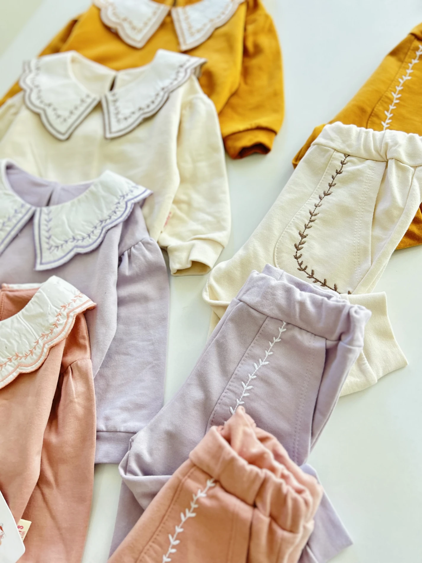 Vintage Yaka %100 Pamuk Premium Kalite 2’li Takım