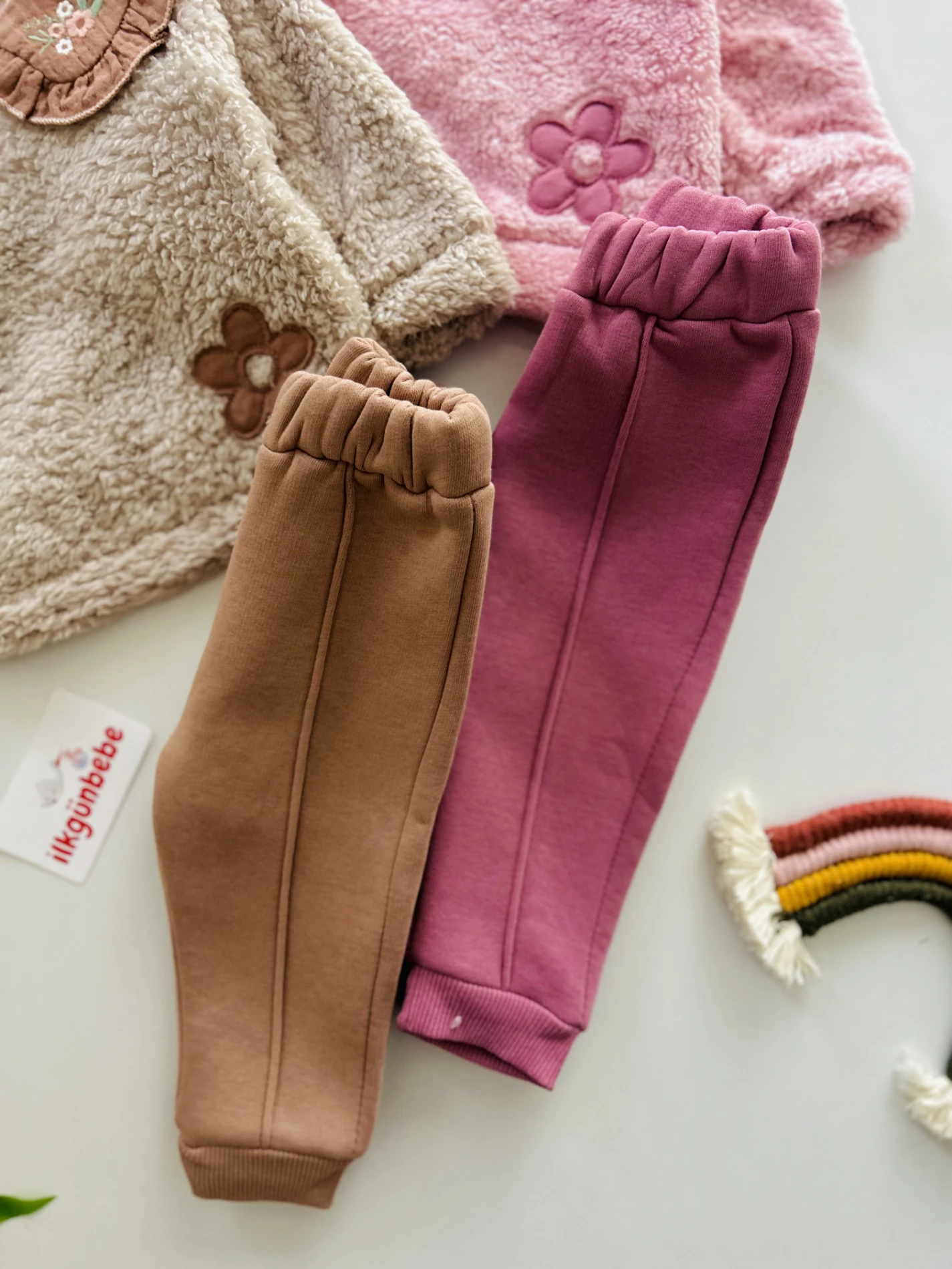 Çiçek Desenli 3 ip Şardonlu  Kışlık  2’li Takım