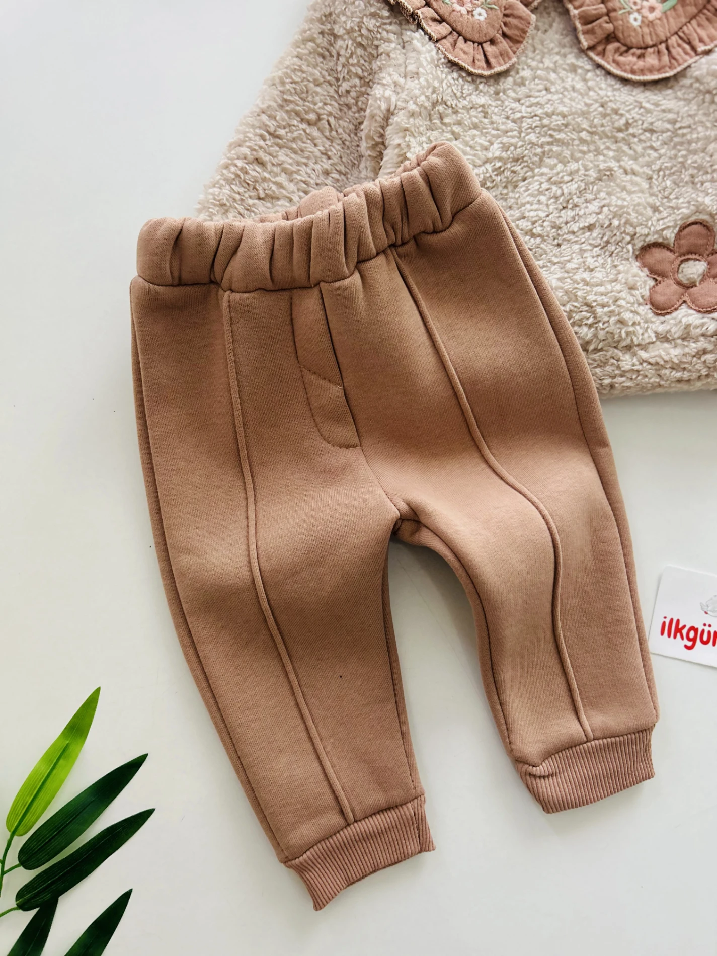 Çiçek Desenli 3 ip Şardonlu  Kışlık  2’li Takım