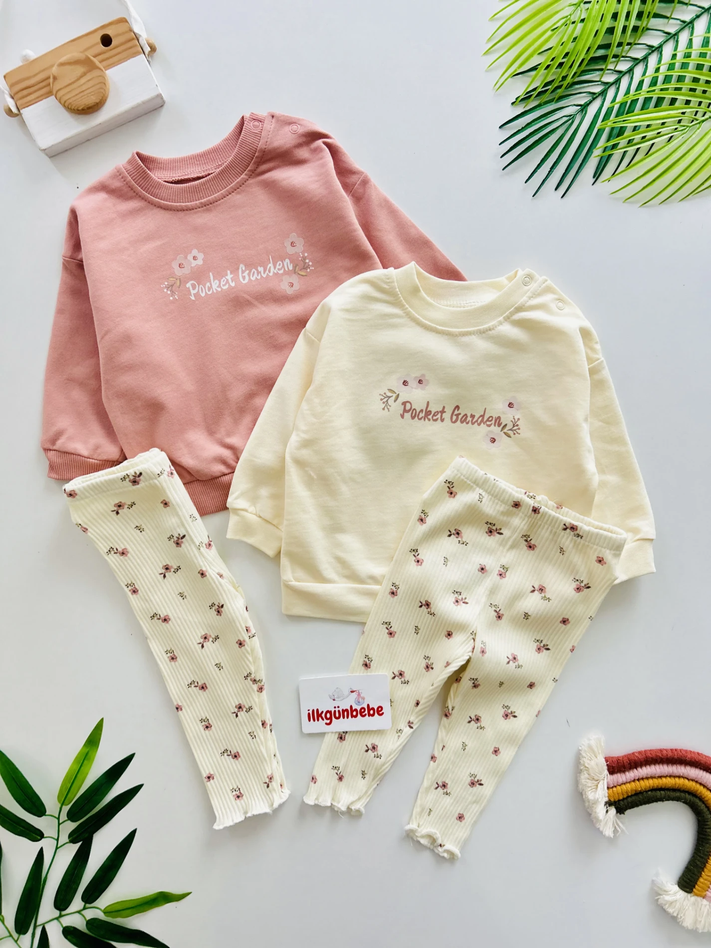 Çiçek Desenli Taytlı 2’li Takım