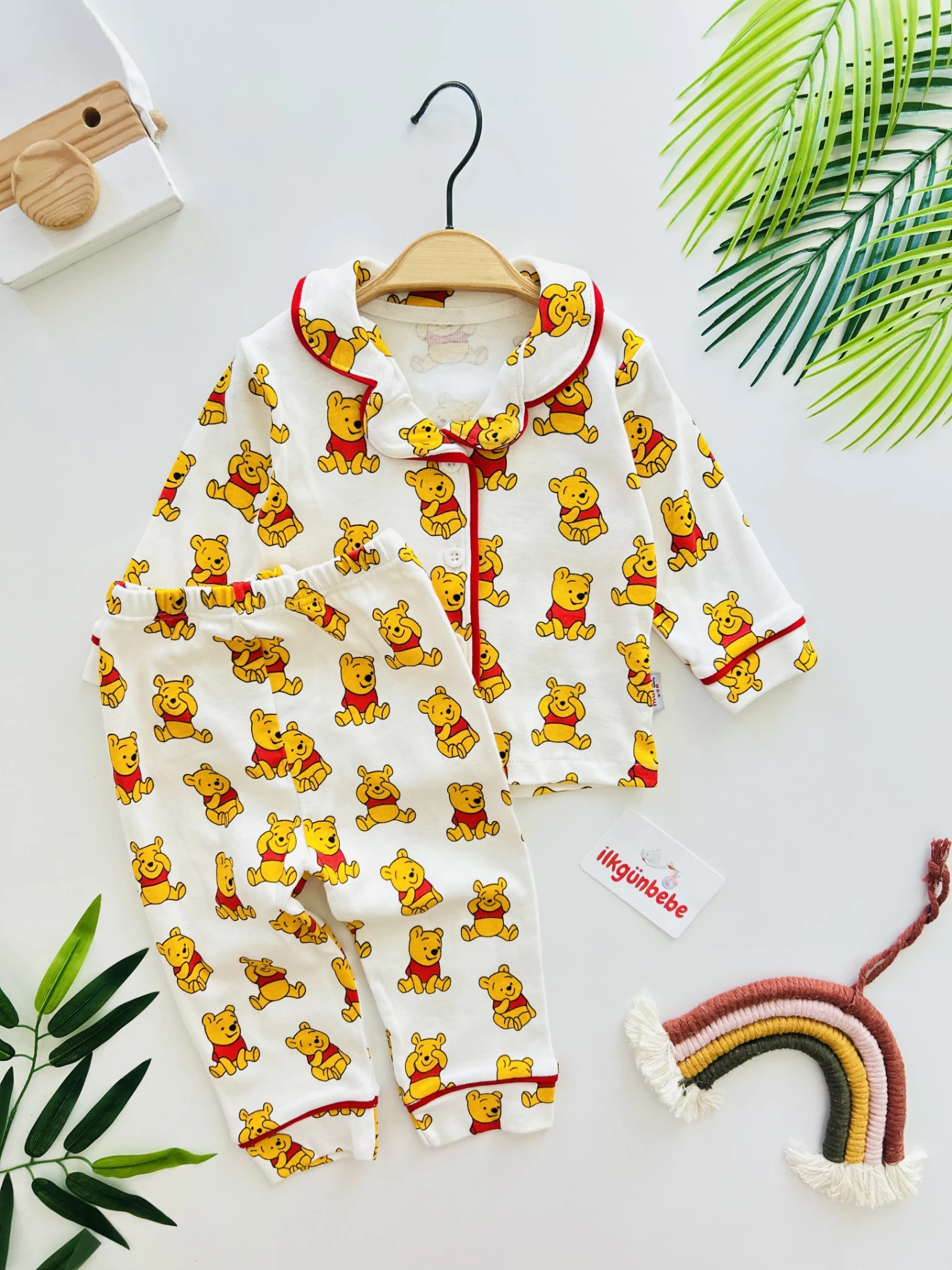Winnie The Pooh %100 Pamuk Pijama Takımı