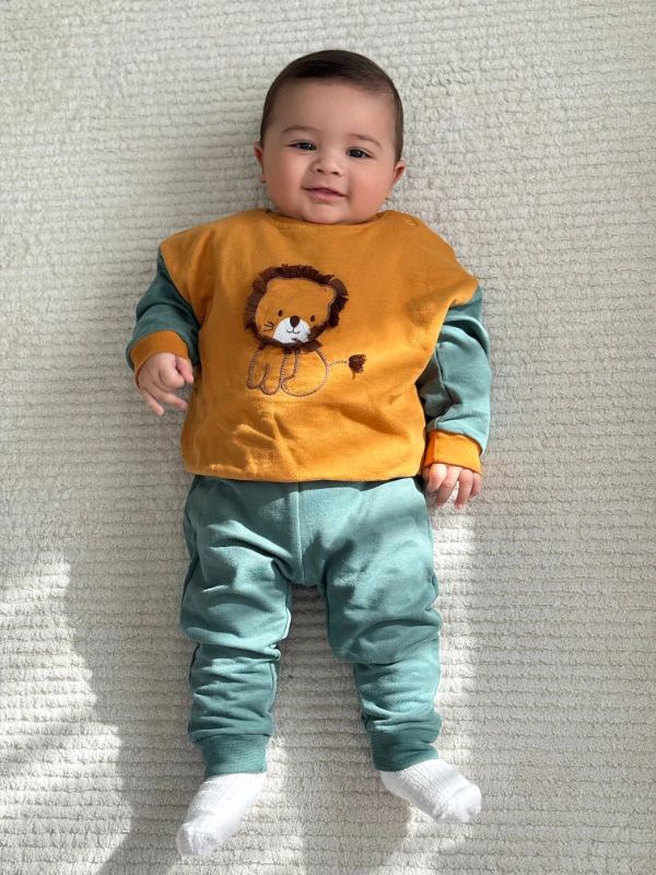 Aslan Temalı %100 Pamuk 2’li Takım 