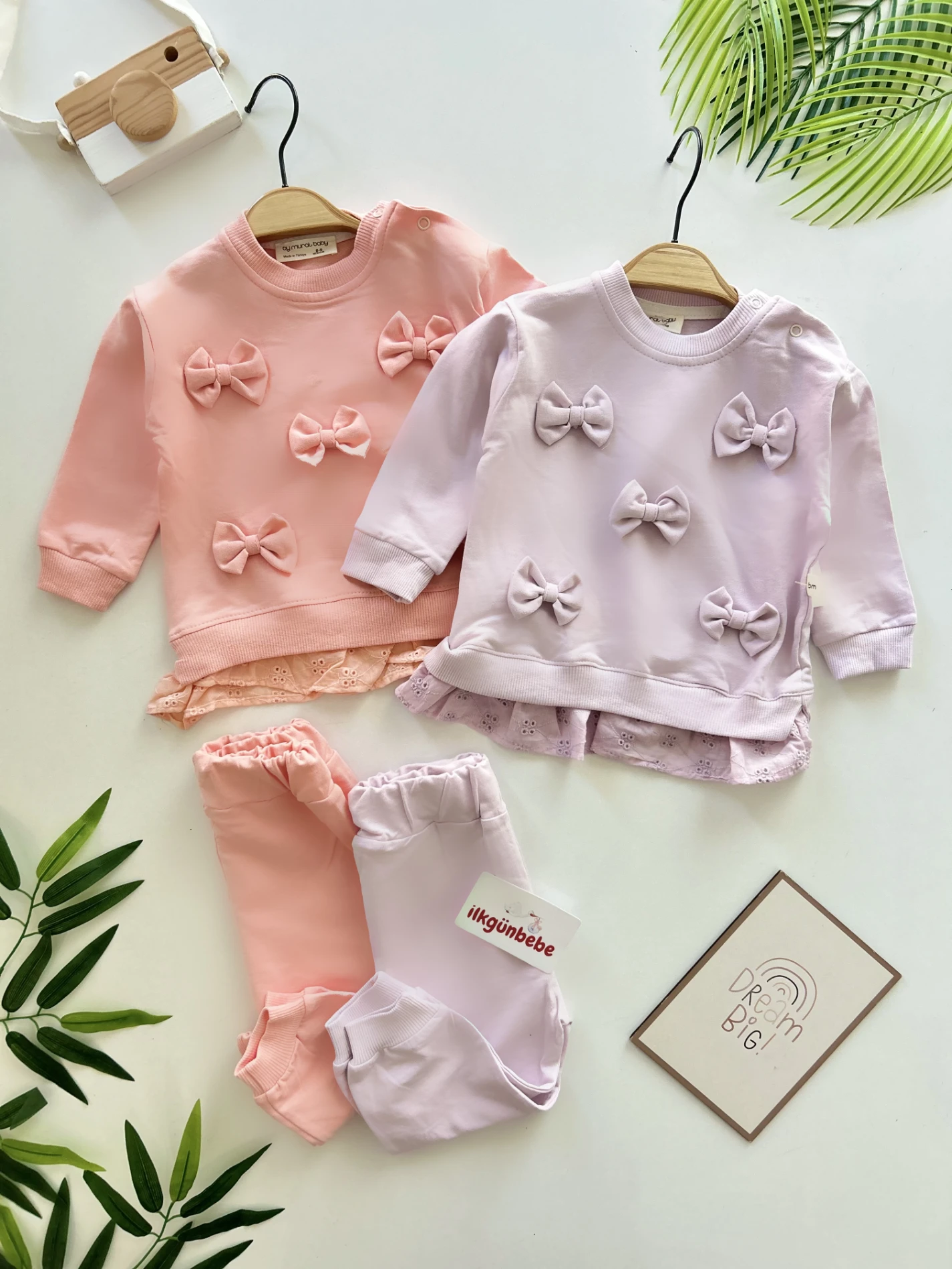 Fiyonk Kabartmalı Dantelli  2’li Mevsimlik Takım