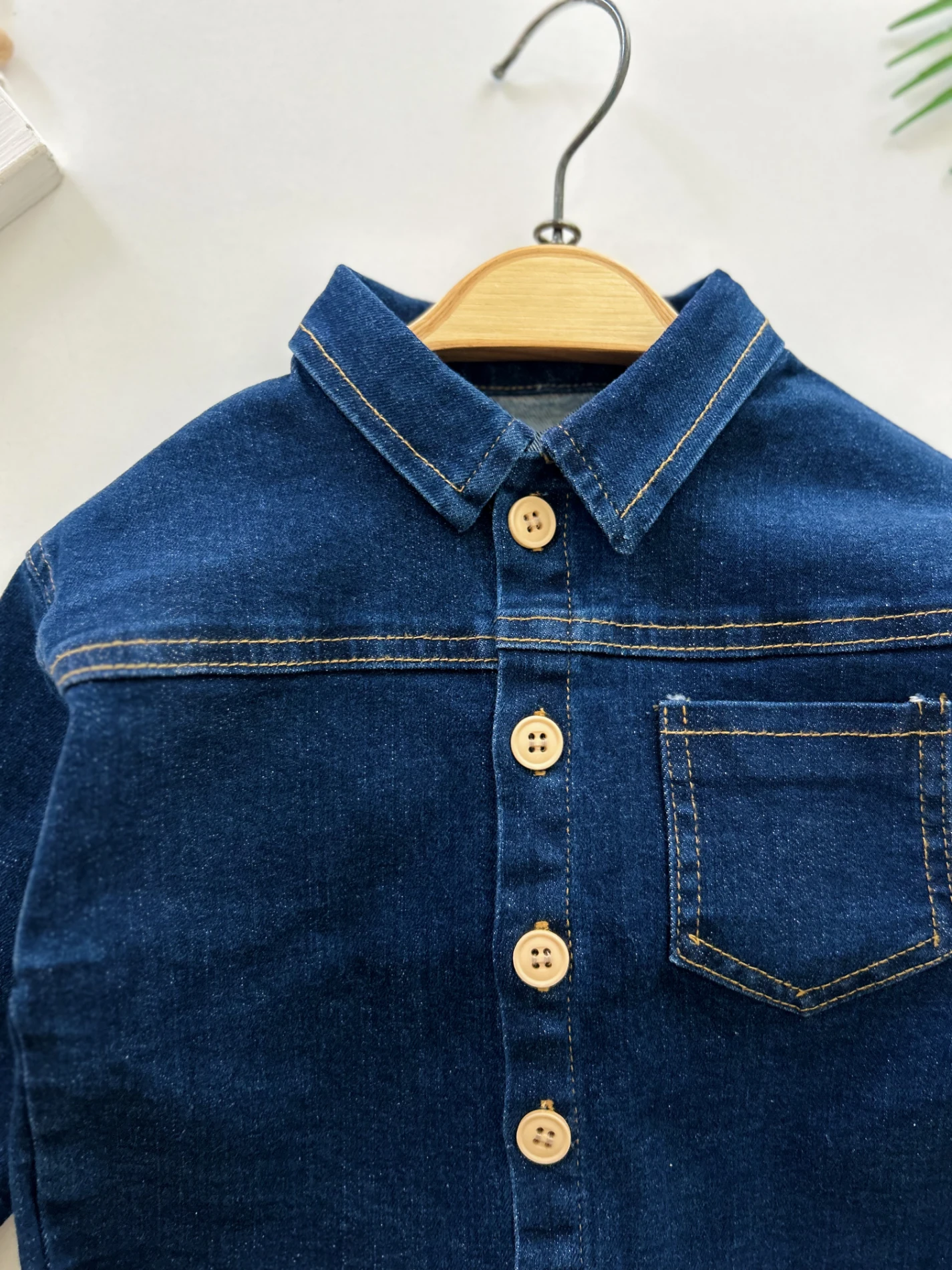 Kot Gömlek Kot Pantalonlu Likralı Premium Kalite Denim Takım