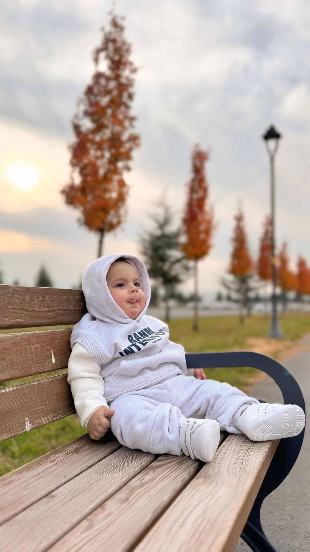 3 İp Şardonlu Spor Sweatli 2’li Takım