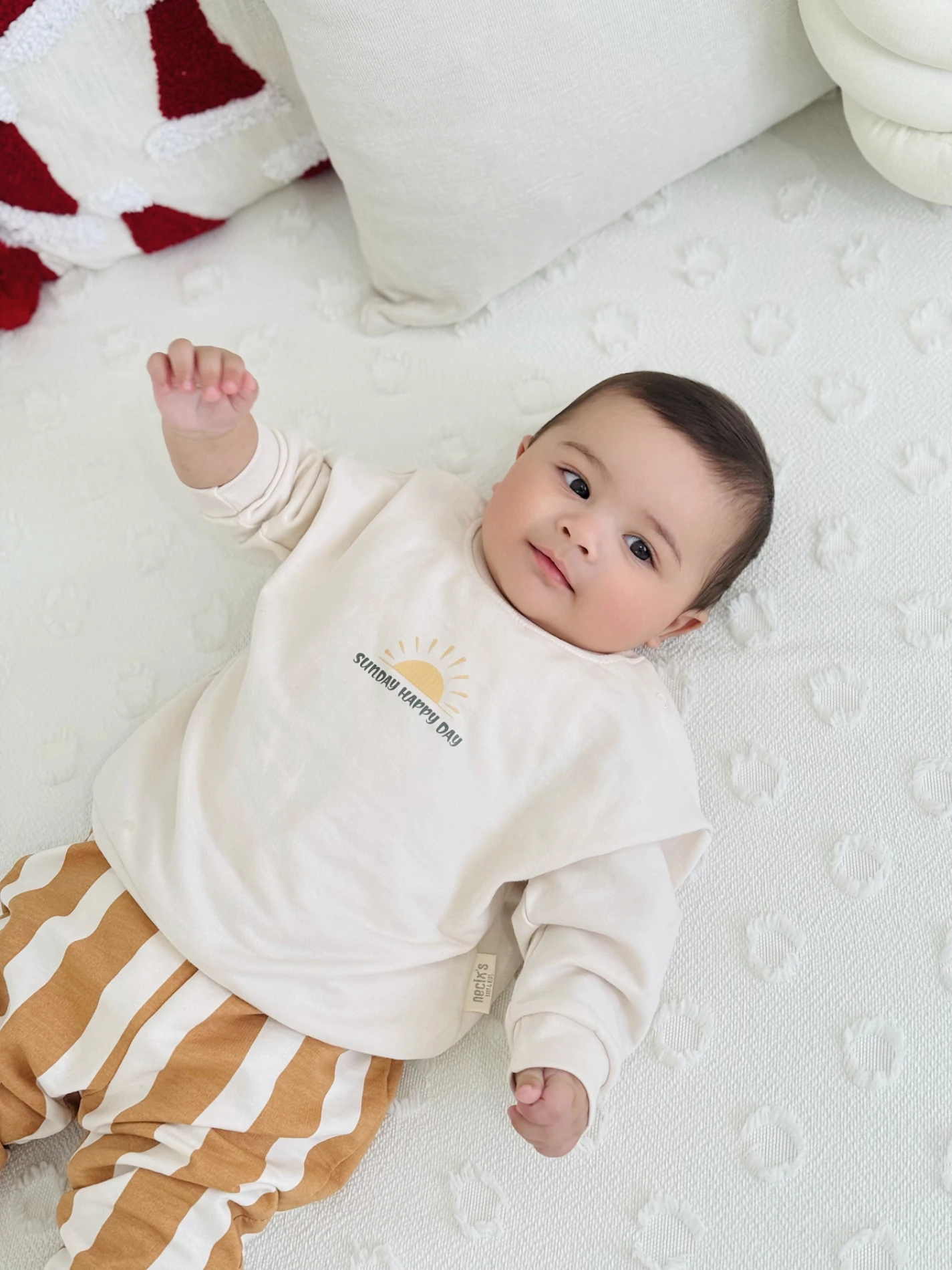 Sunday Happy Day Çizgili %100 Pamuk 2’li Takım 