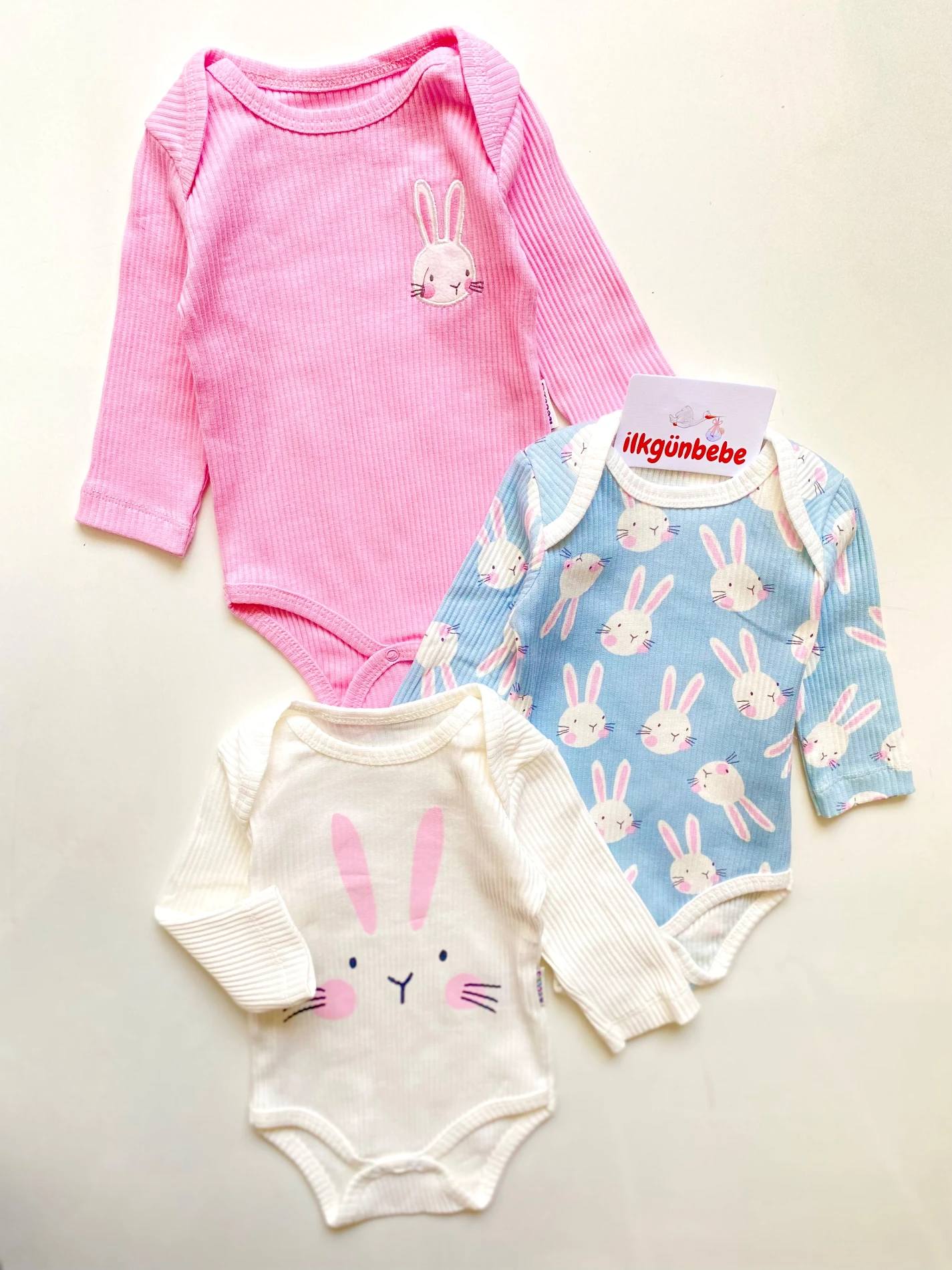 %100 Pamuk 3 Parça Zıbın Set