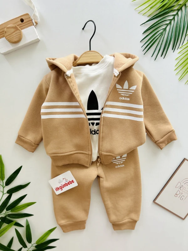 Marka 3 İp Şardonlu Kışlık Premium Kalite 3’lü Takım