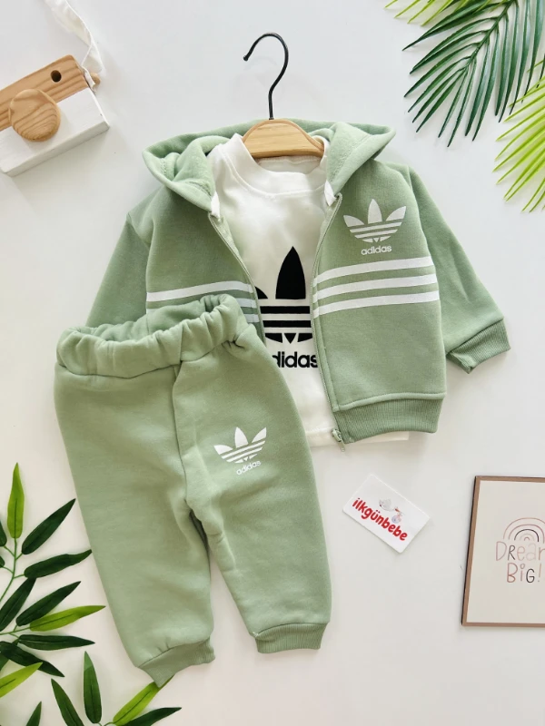 Marka 3 İp Şardonlu Kışlık Premium Kalite 3’lü Takım