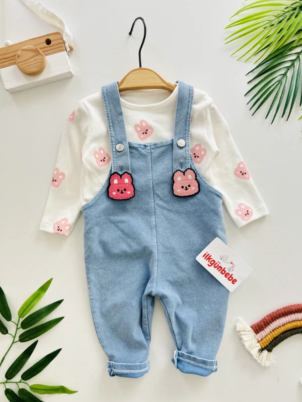 Sevimli Figür Desenli %100 Pamuk Likralı 2’li Takım