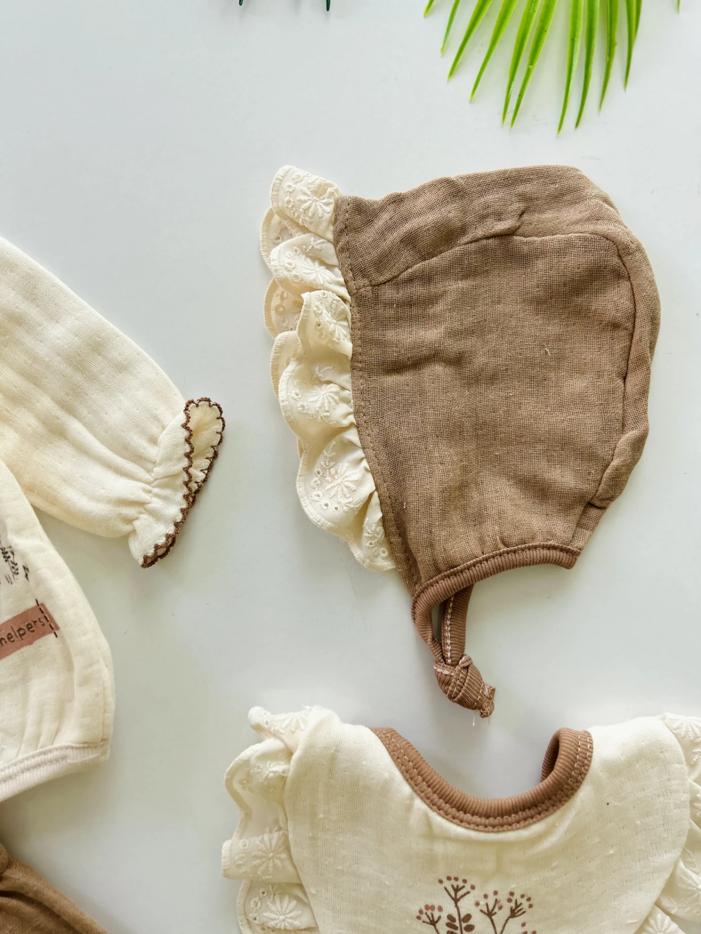 Geyik  Desenli %100 Pamuk Müslin Kumaş  Kaşkorse Esnek  5 Parça Yenidoğan Set