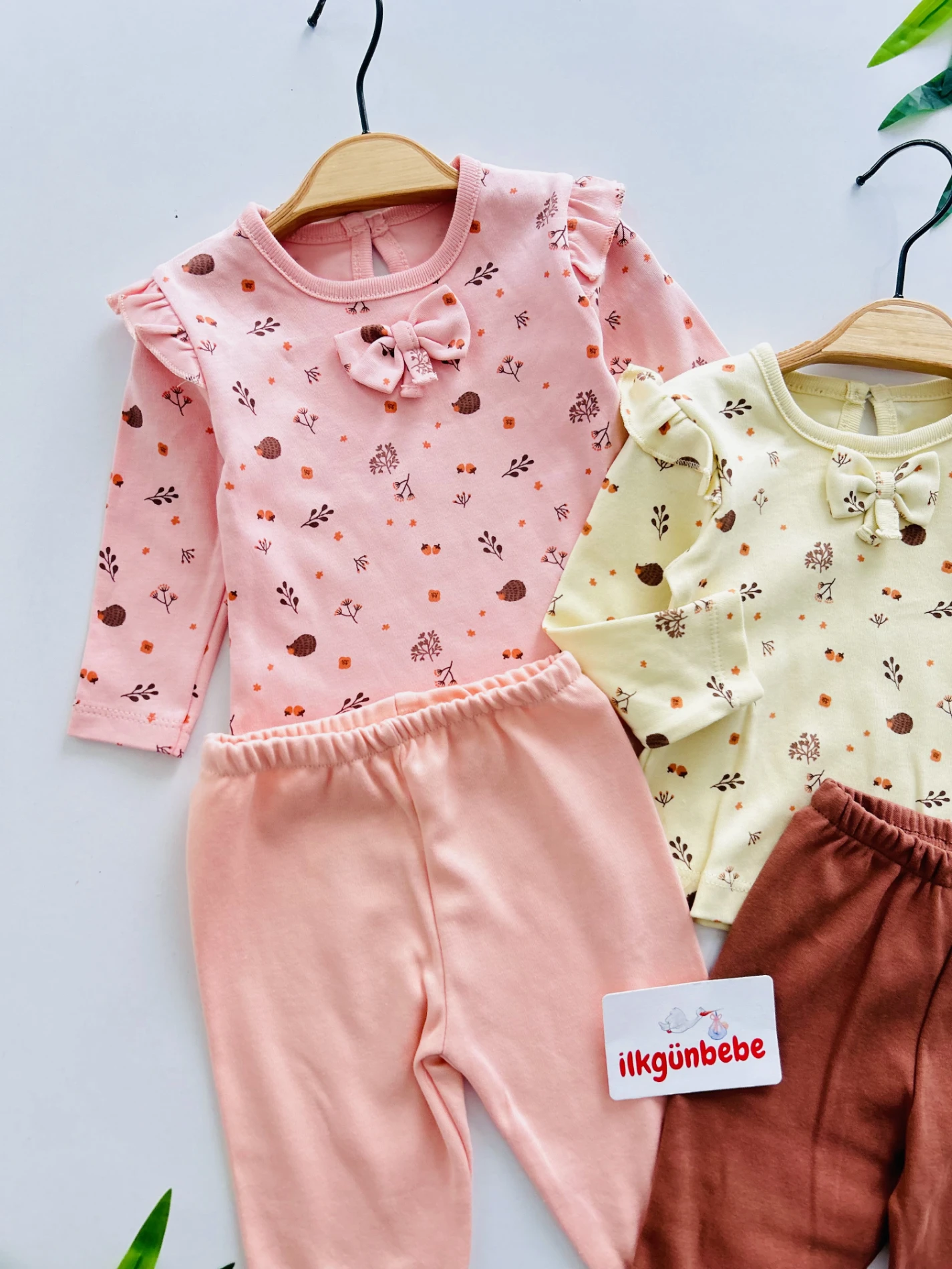 Fiyonk Detaylı %100 Pamuk 2’li Takım