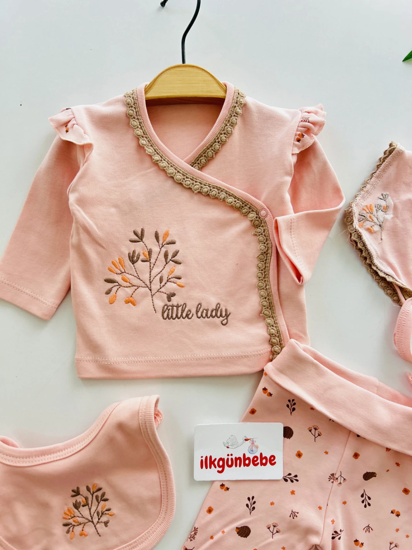 Little Lady %100 Pamuk 5 Parça Yenidoğan Set