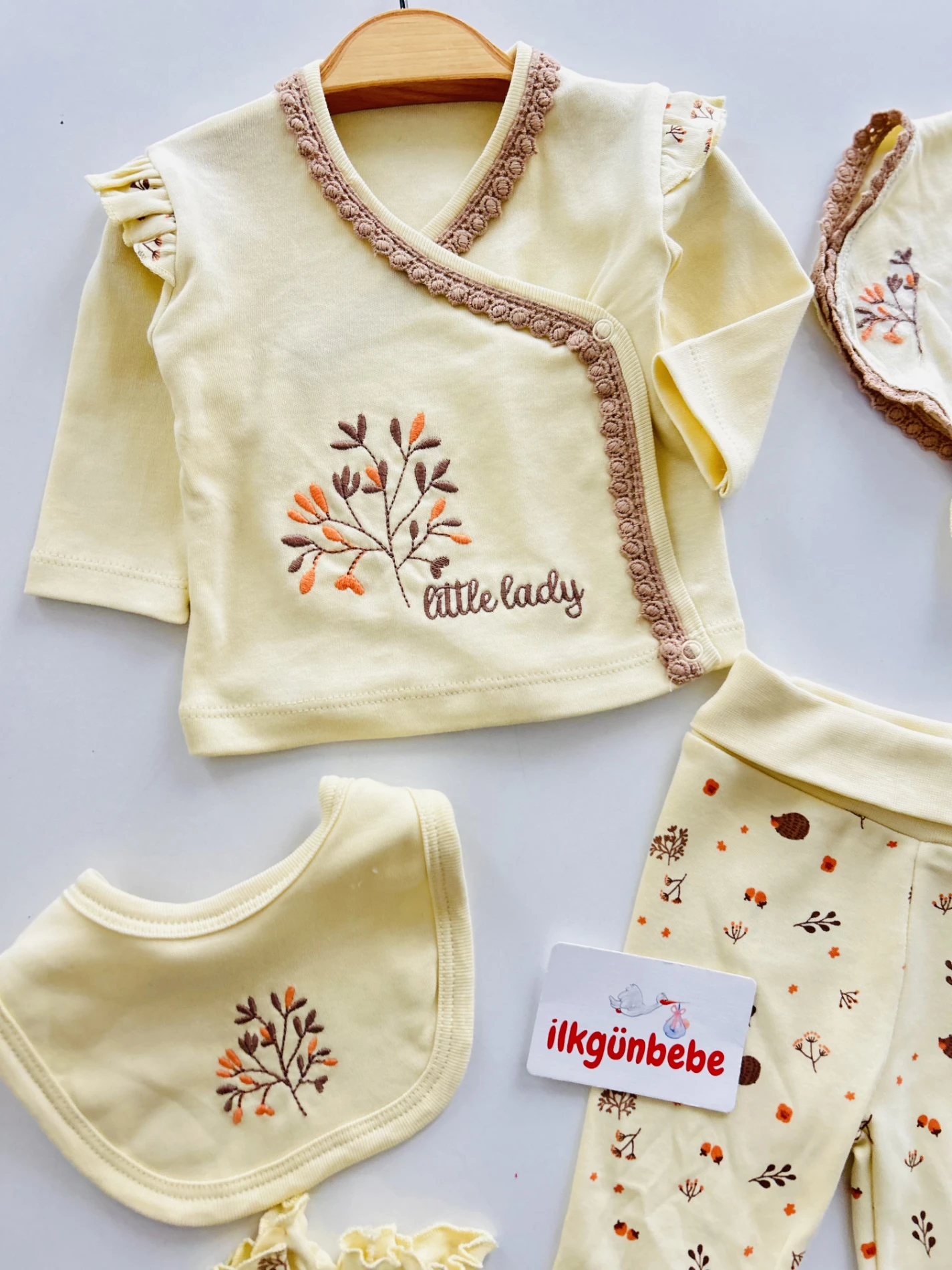 Little Lady %100 Pamuk 5 Parça Yenidoğan Set