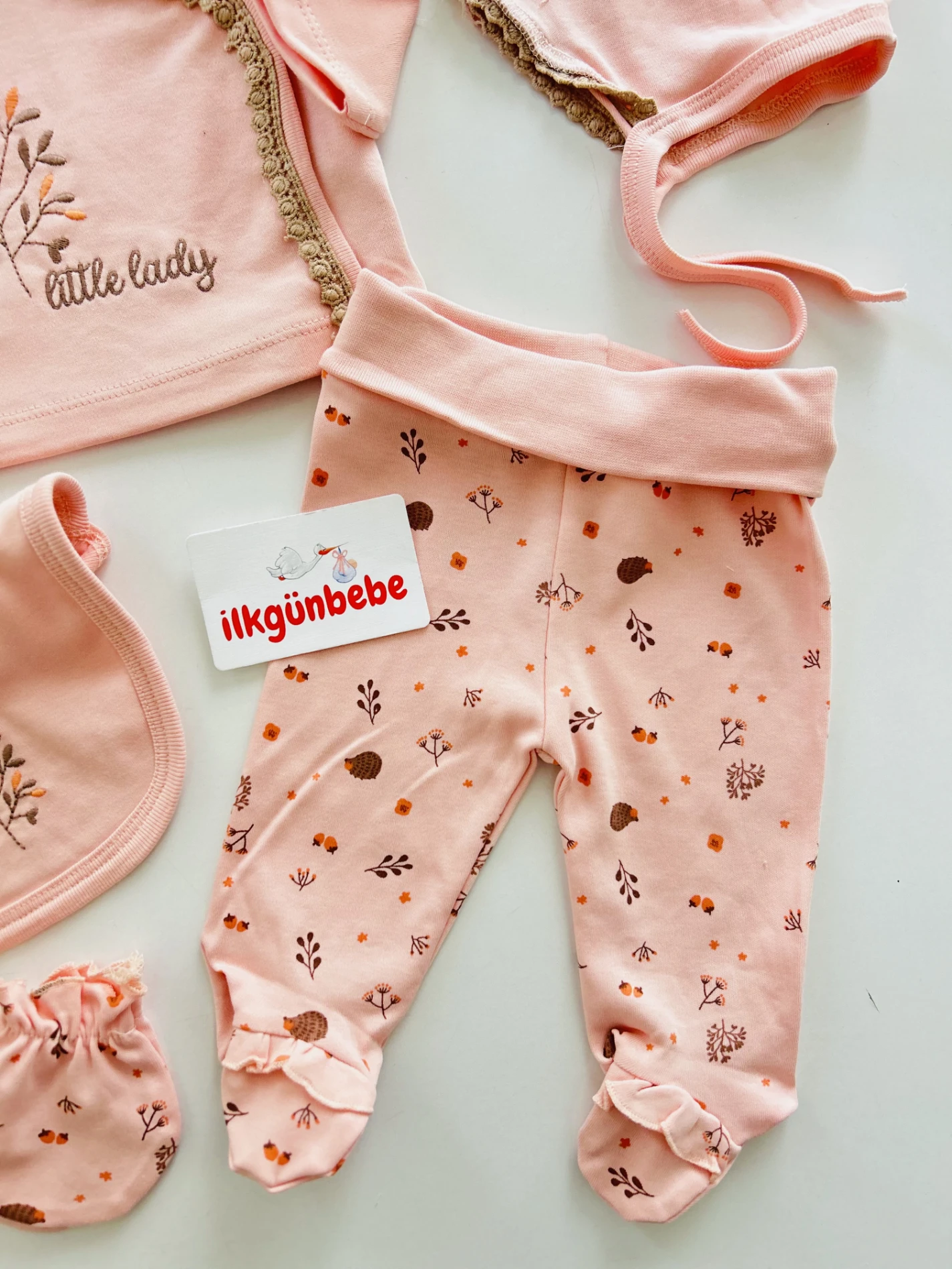 Little Lady %100 Pamuk 5 Parça Yenidoğan Set