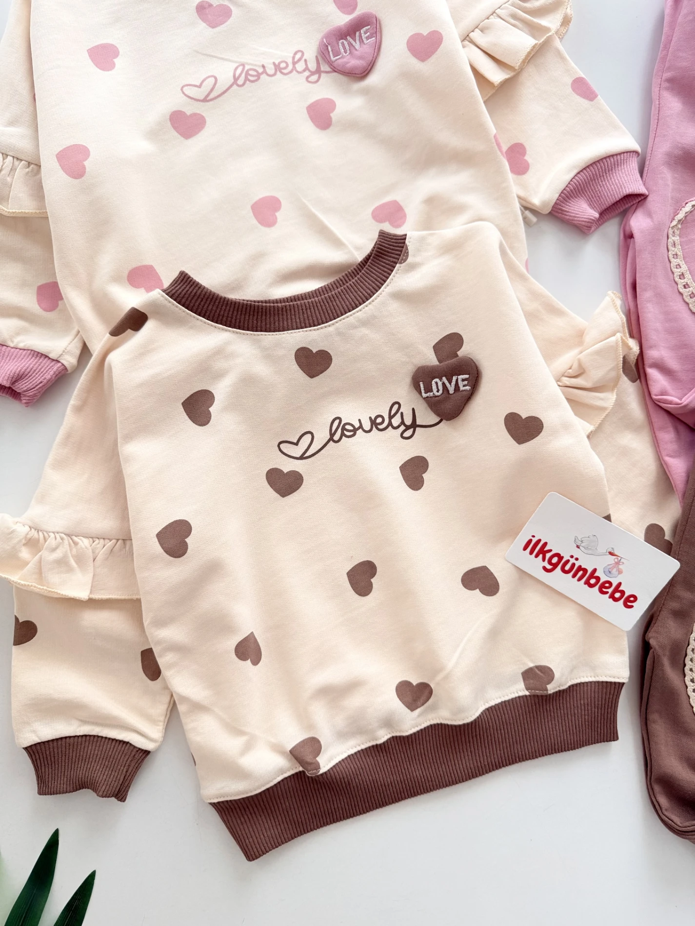 Lovely Kalp Desenli Mevsimlik Takım