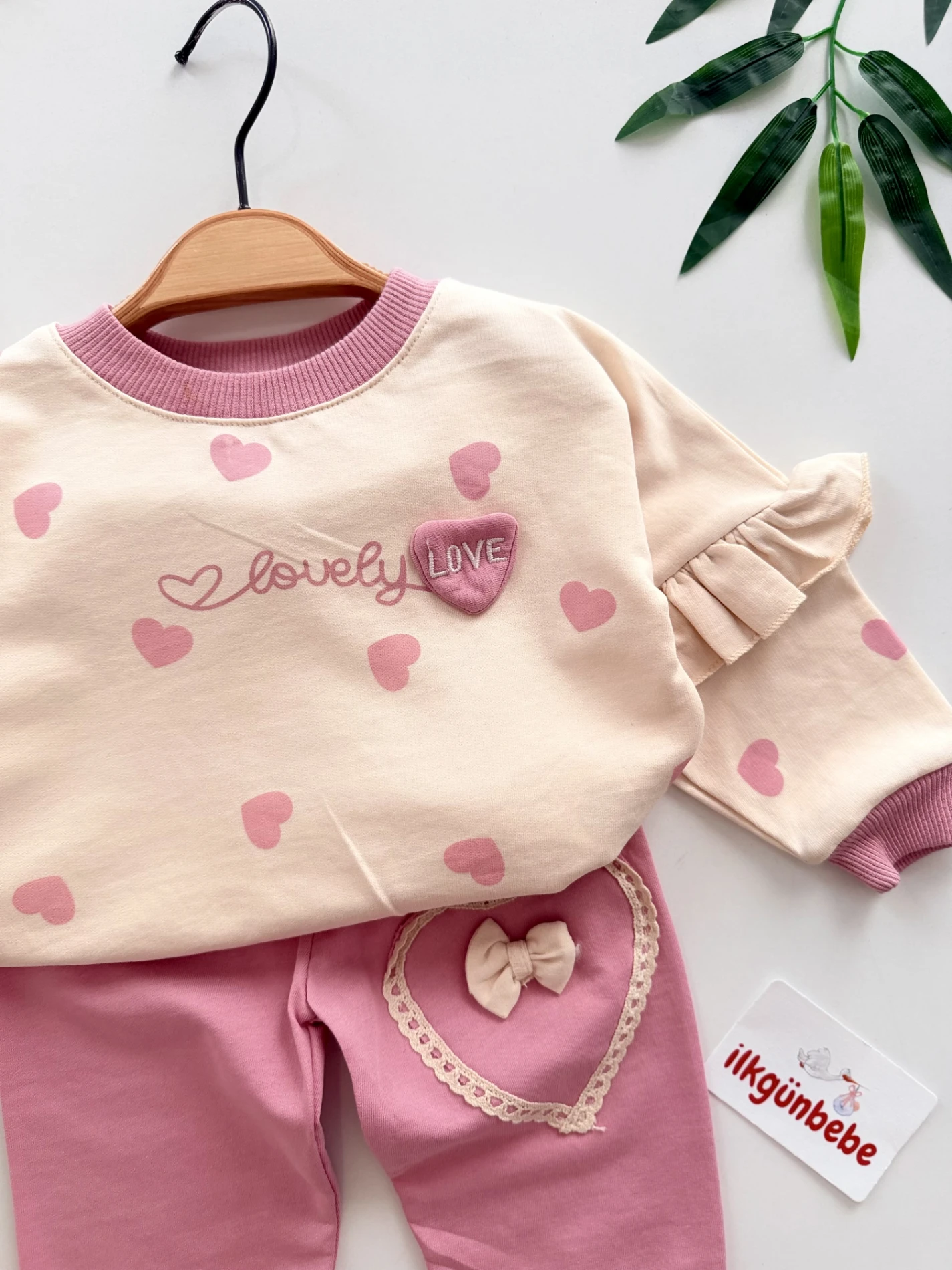 Lovely Kalp Desenli Mevsimlik Takım
