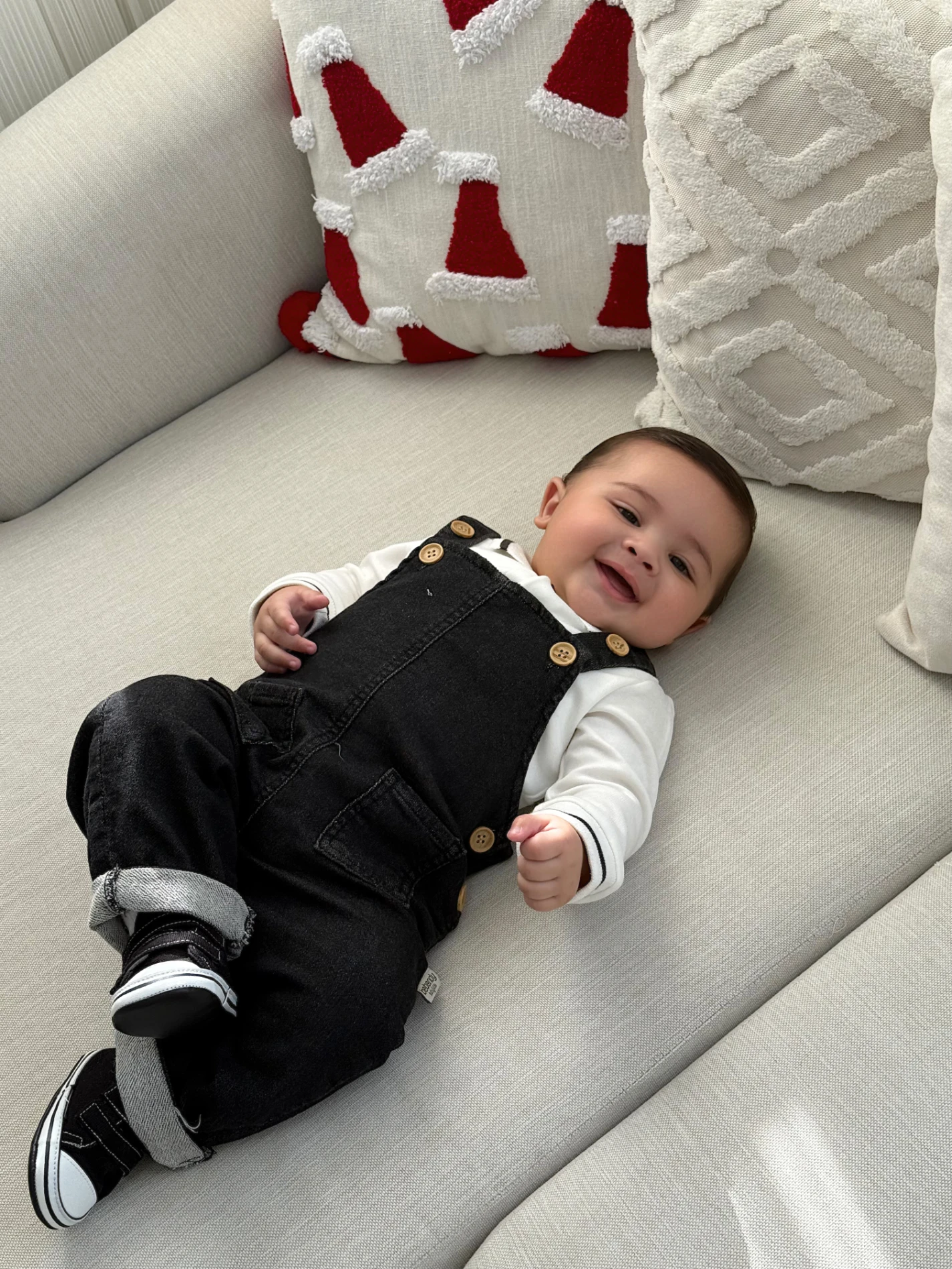 Polo Yaka Sweatshirt Kot Likralı Salopetli 2’li Takım