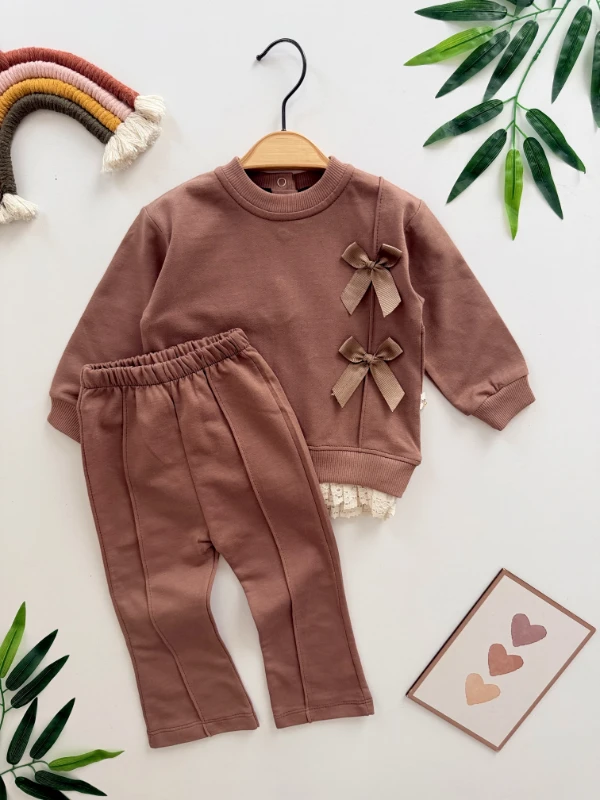 Çift Fiyonklu İspanyol Pantalonlu Mevsimlik Takım