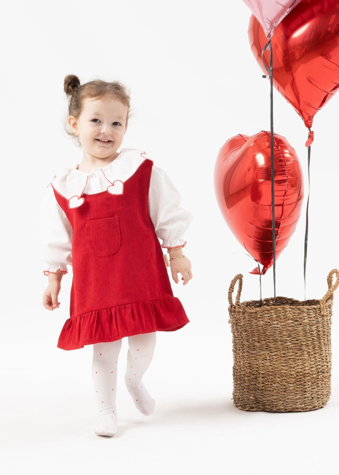 Kalp Desenli Kadife Etekli Gömlek & Jile 